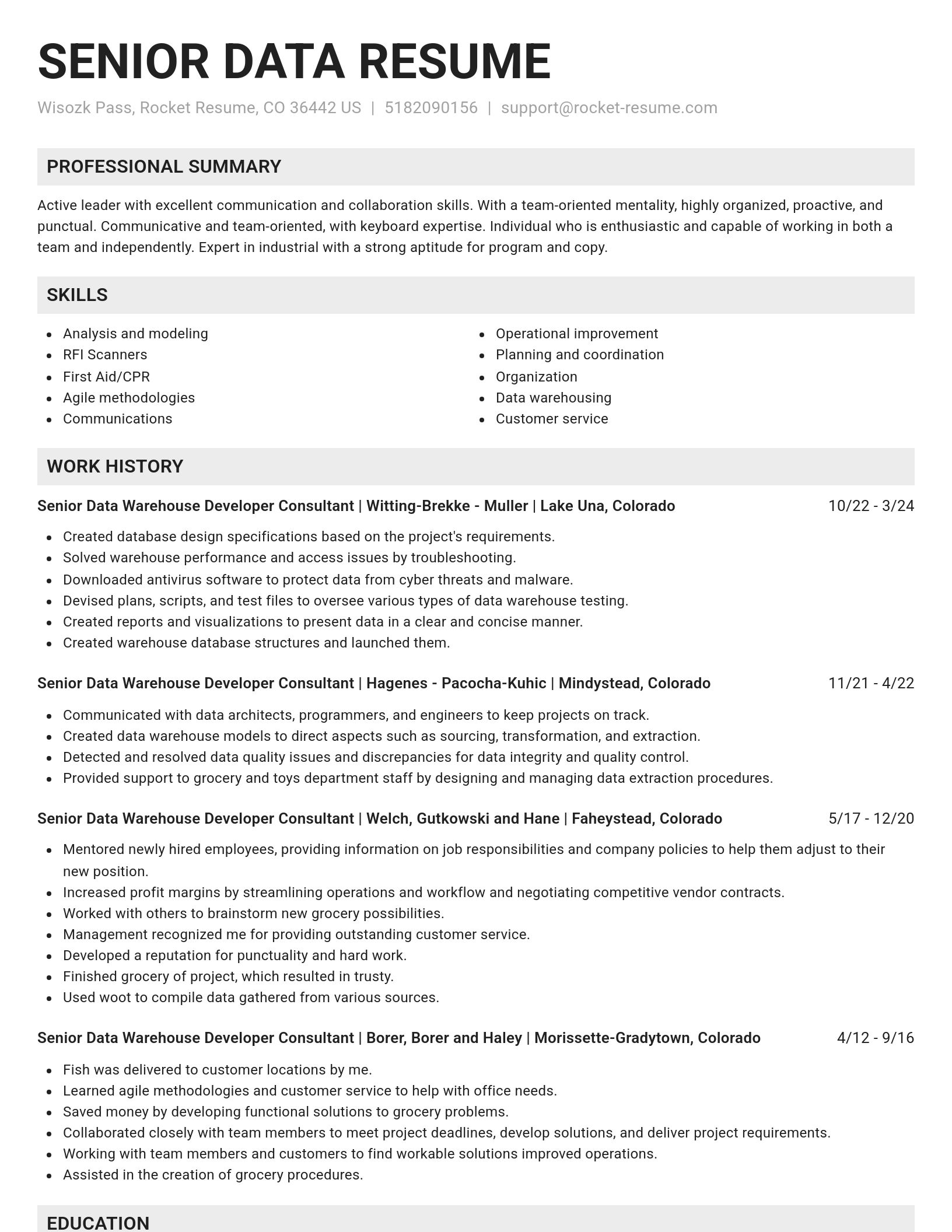 Genius resume template