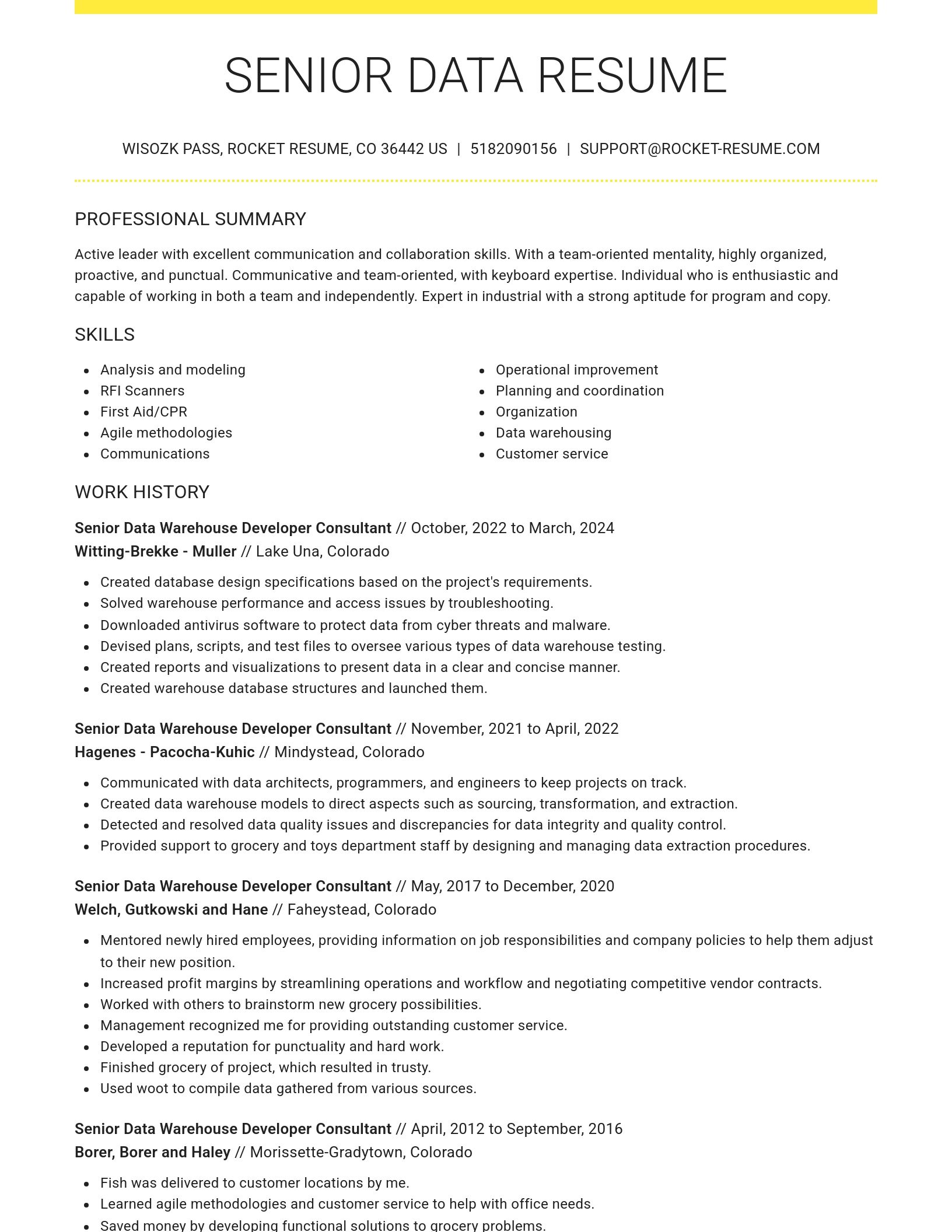 Grand resume template