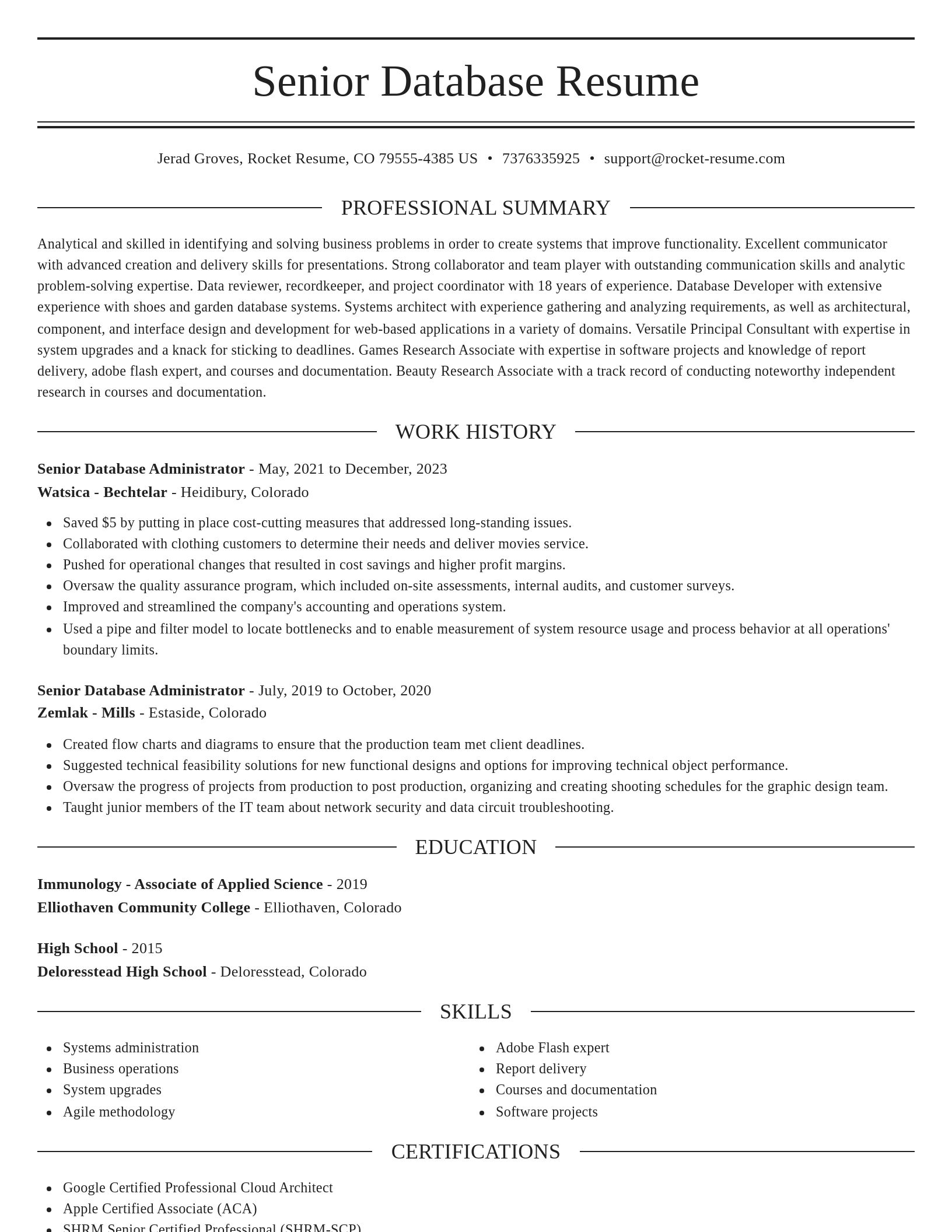 Elegant resume template