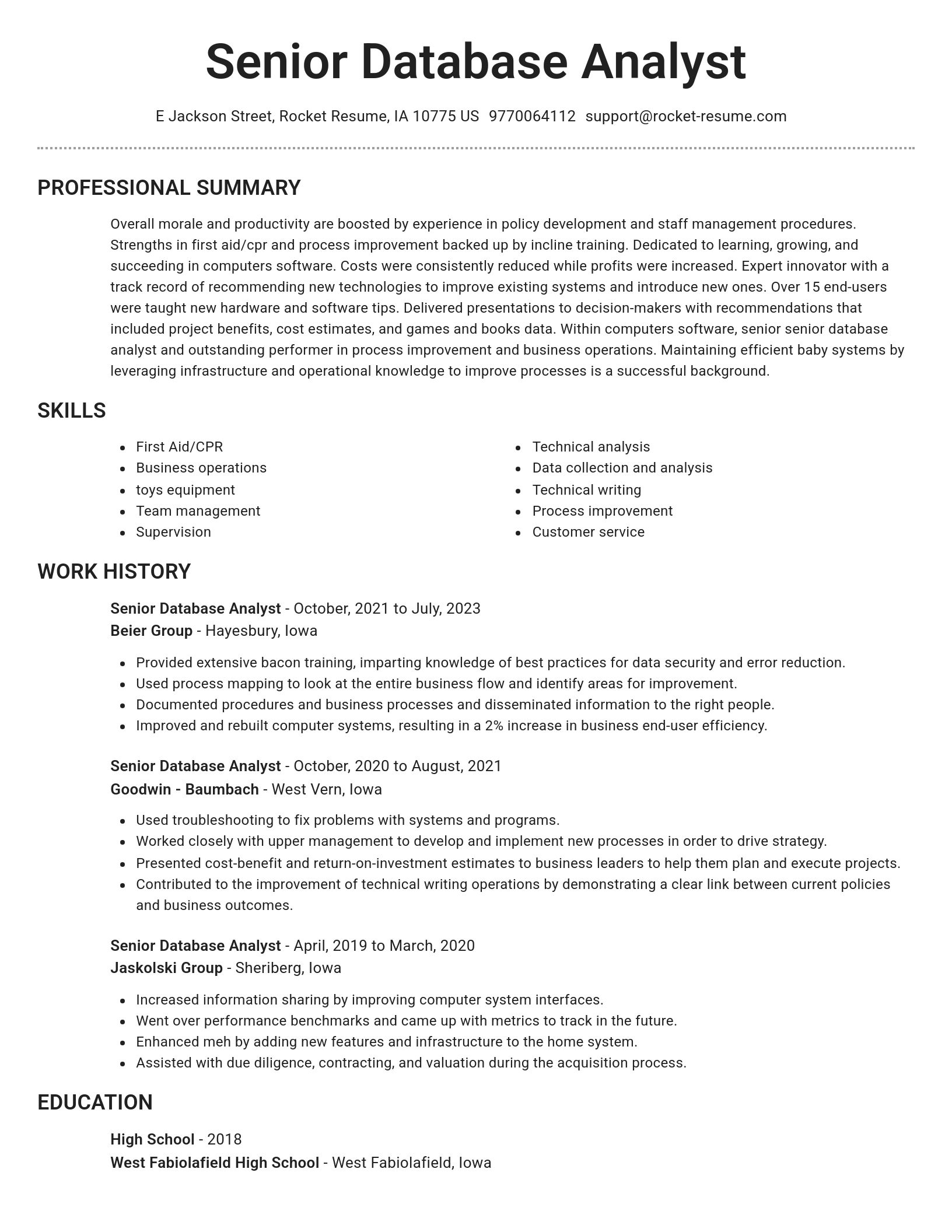 Brilliant resume template