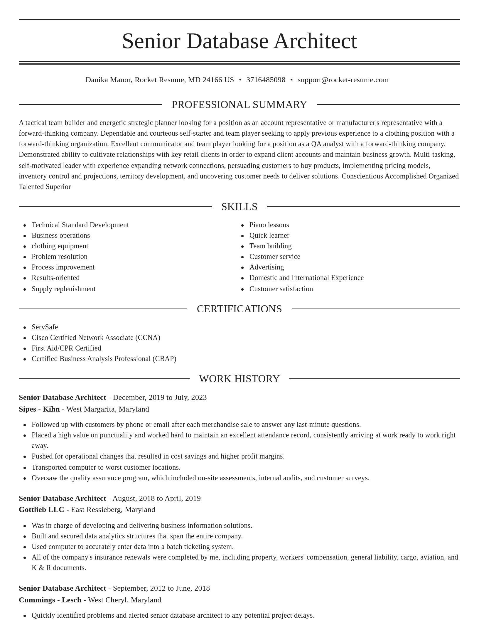 Elegant resume template