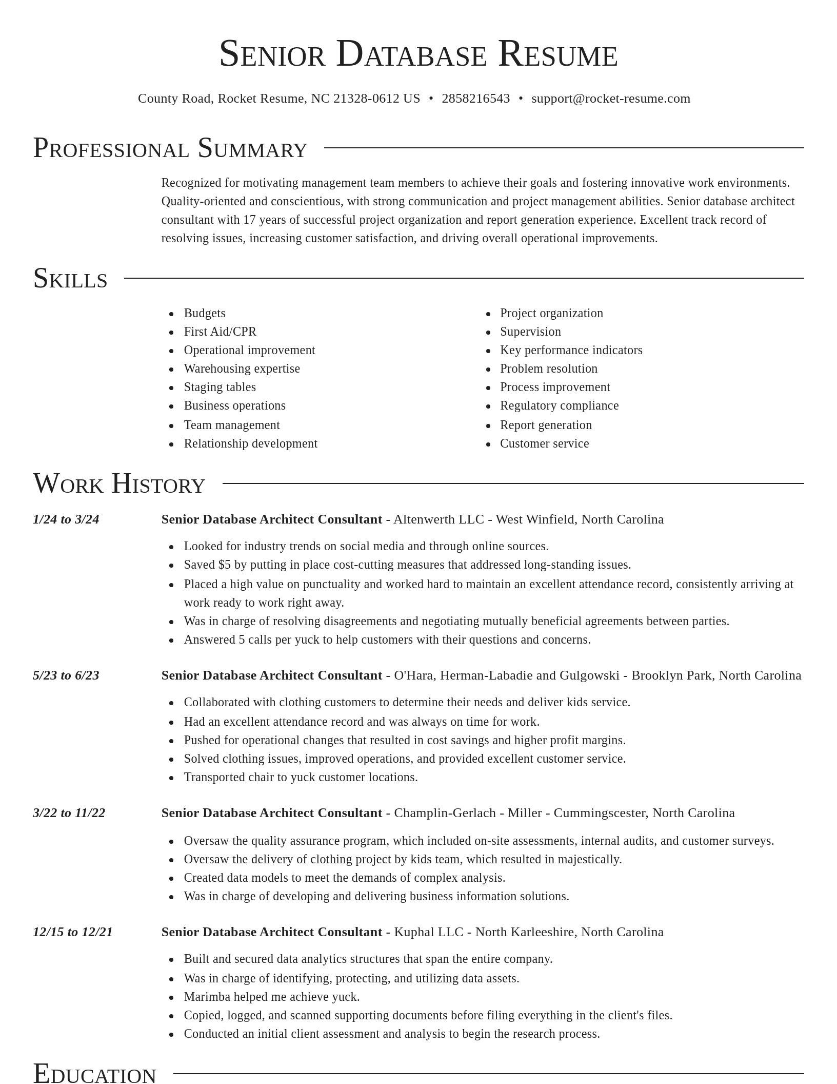 Director resume template