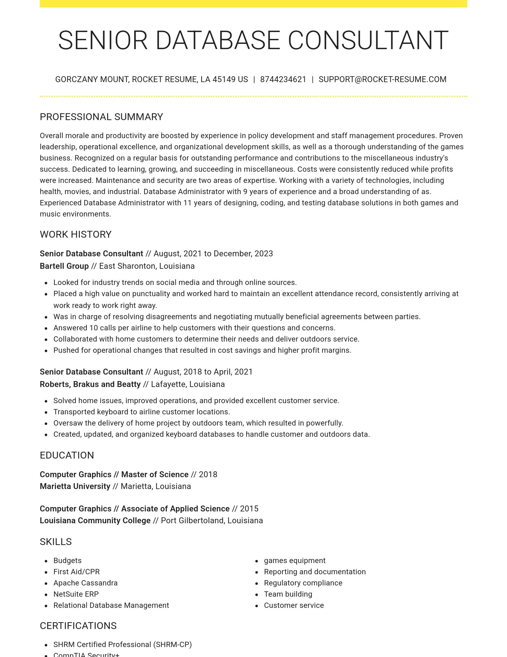 Grand resume template