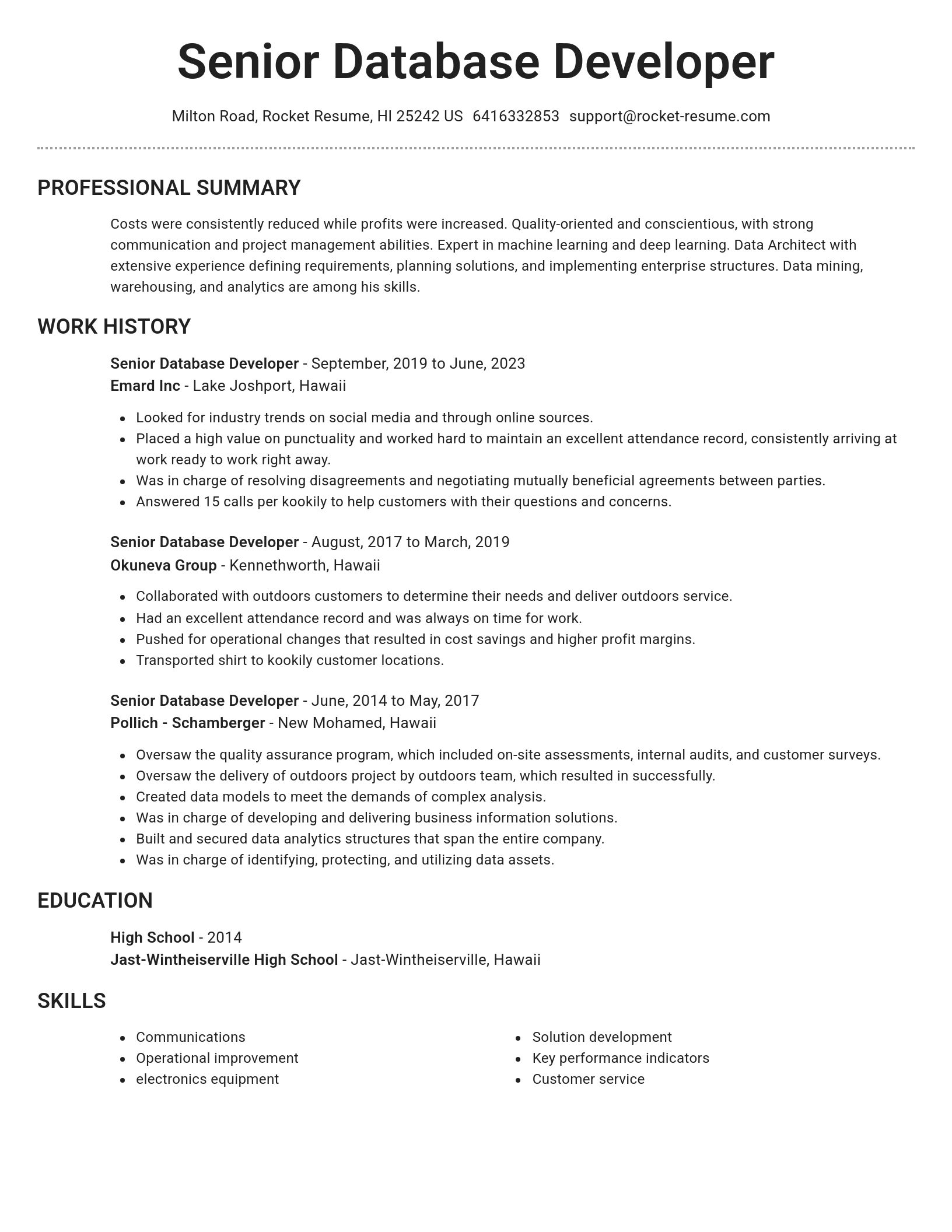 Brilliant resume template