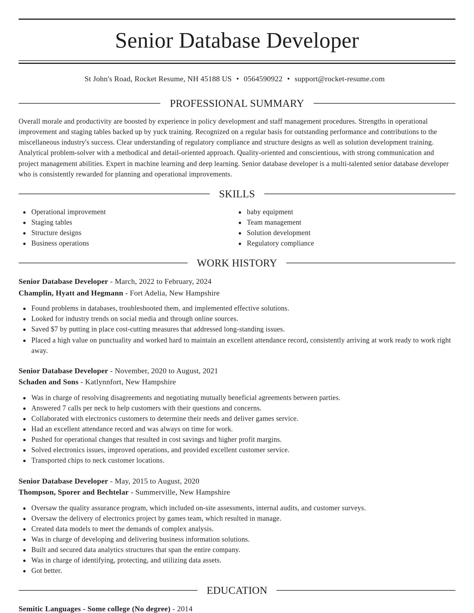 Elegant resume template