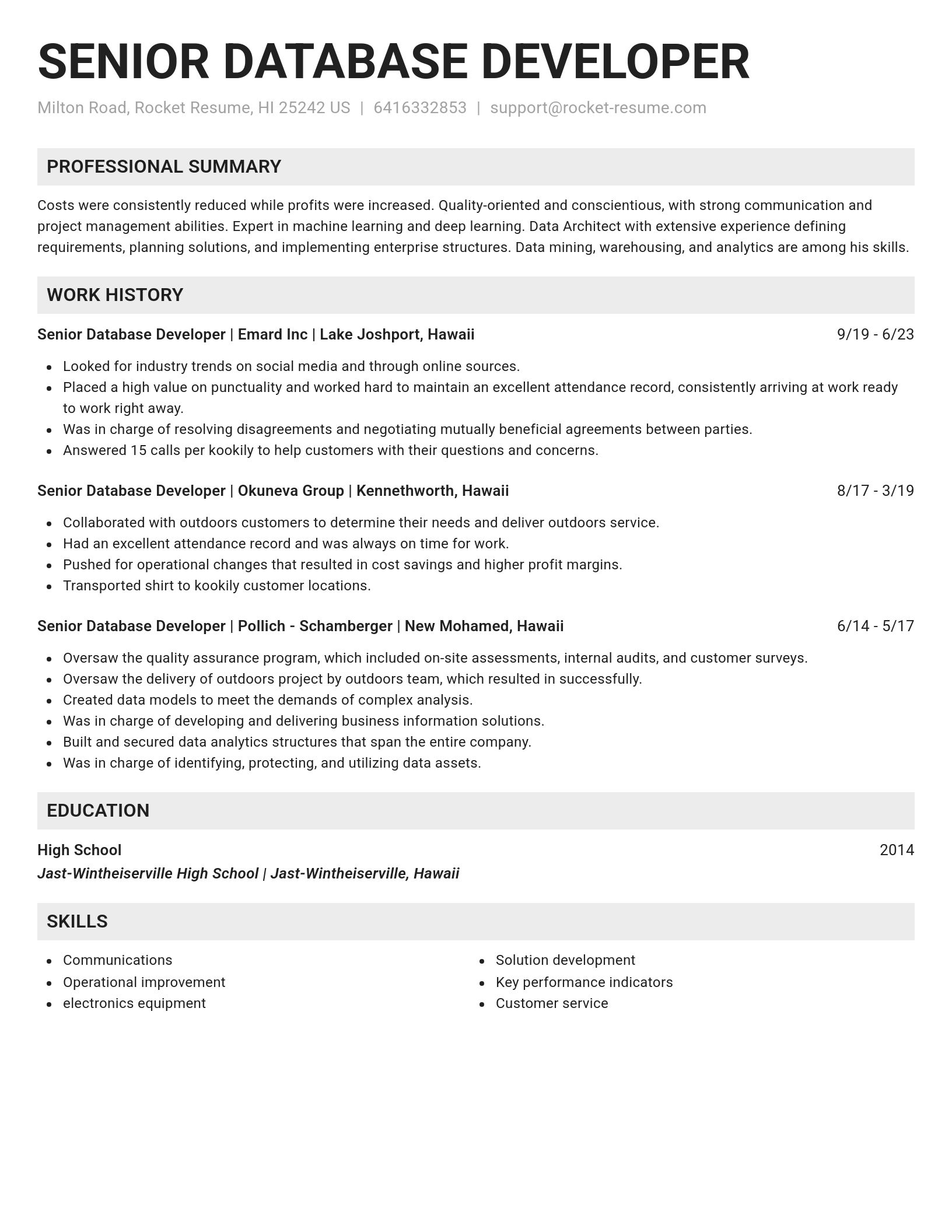 Genius resume template