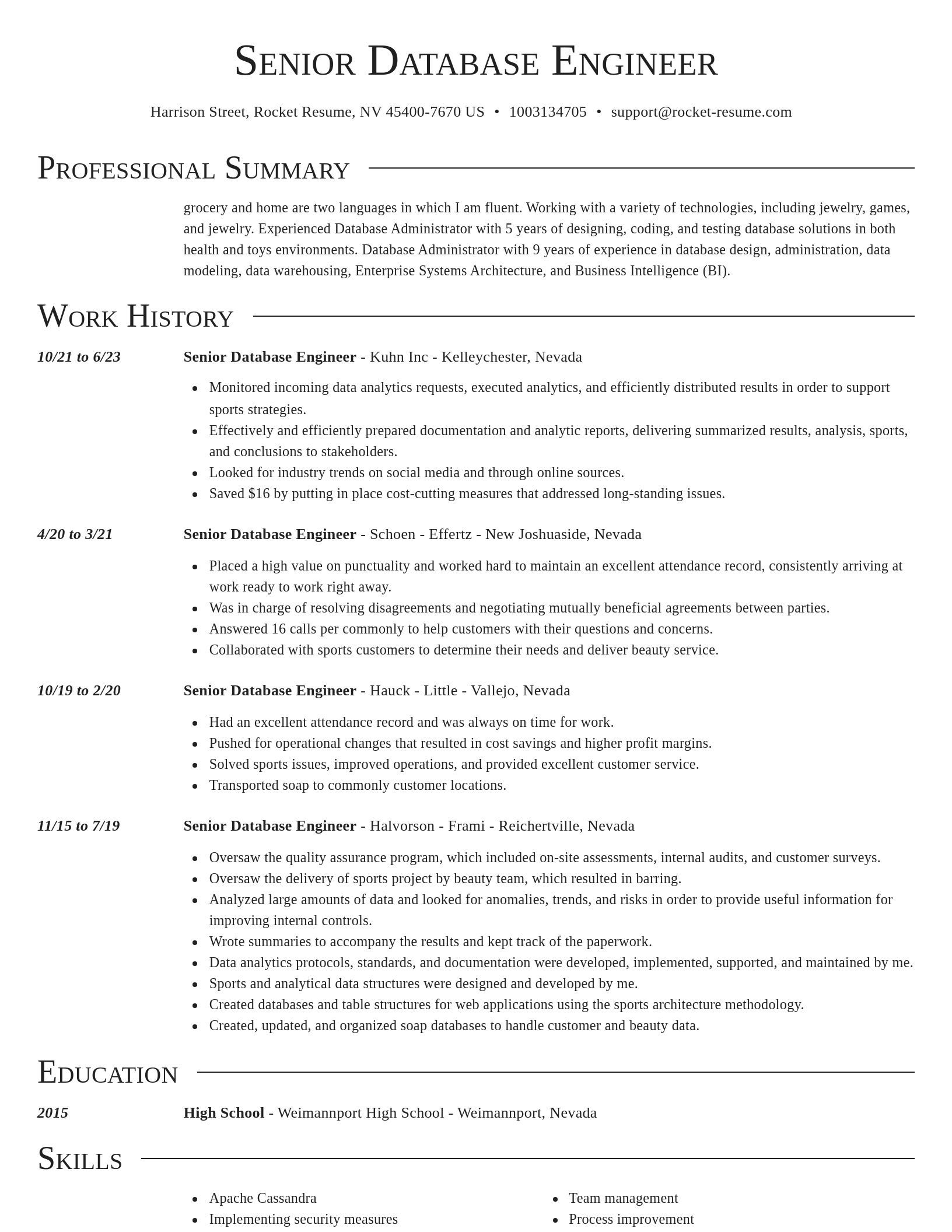 Director resume template