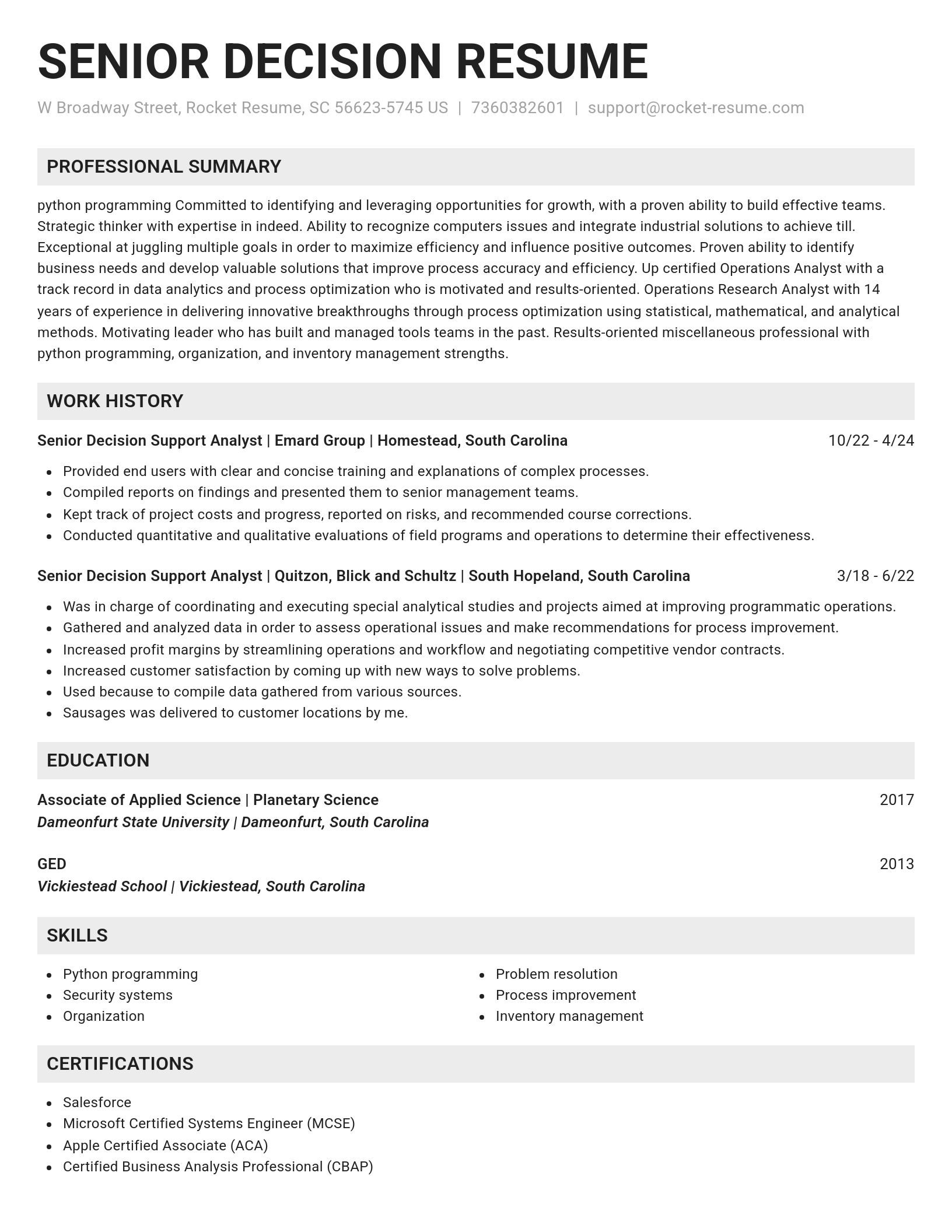 Genius resume template