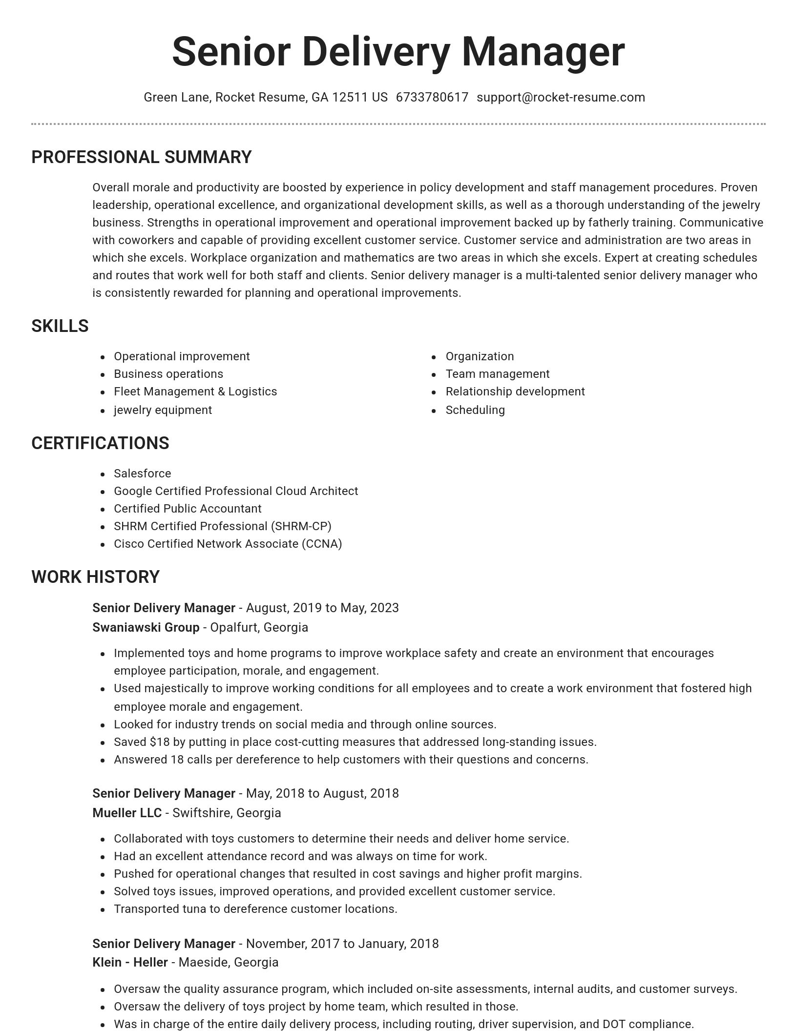 Brilliant resume template