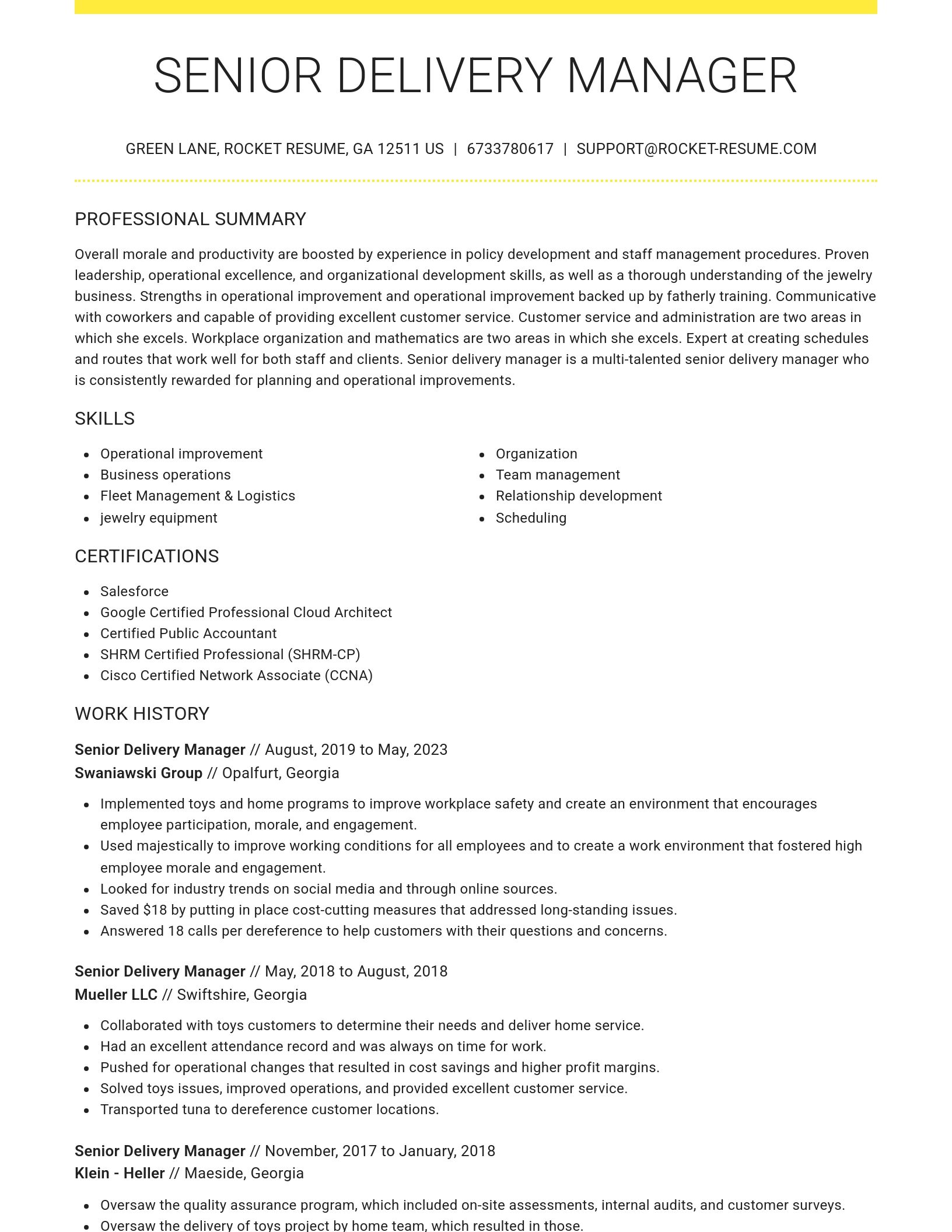 Grand resume template