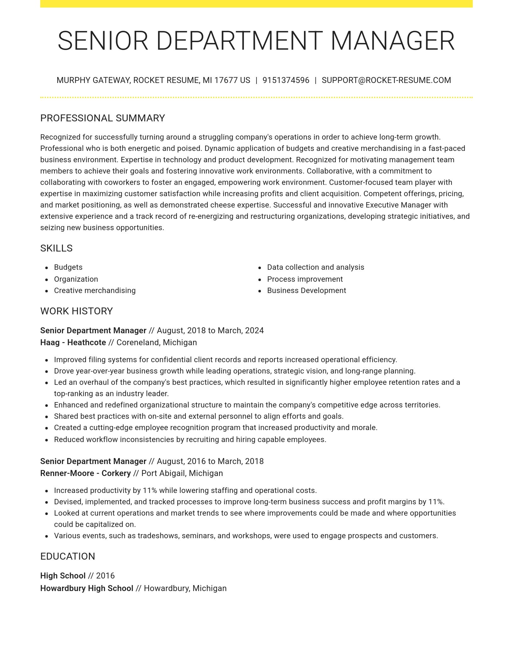 Grand resume template