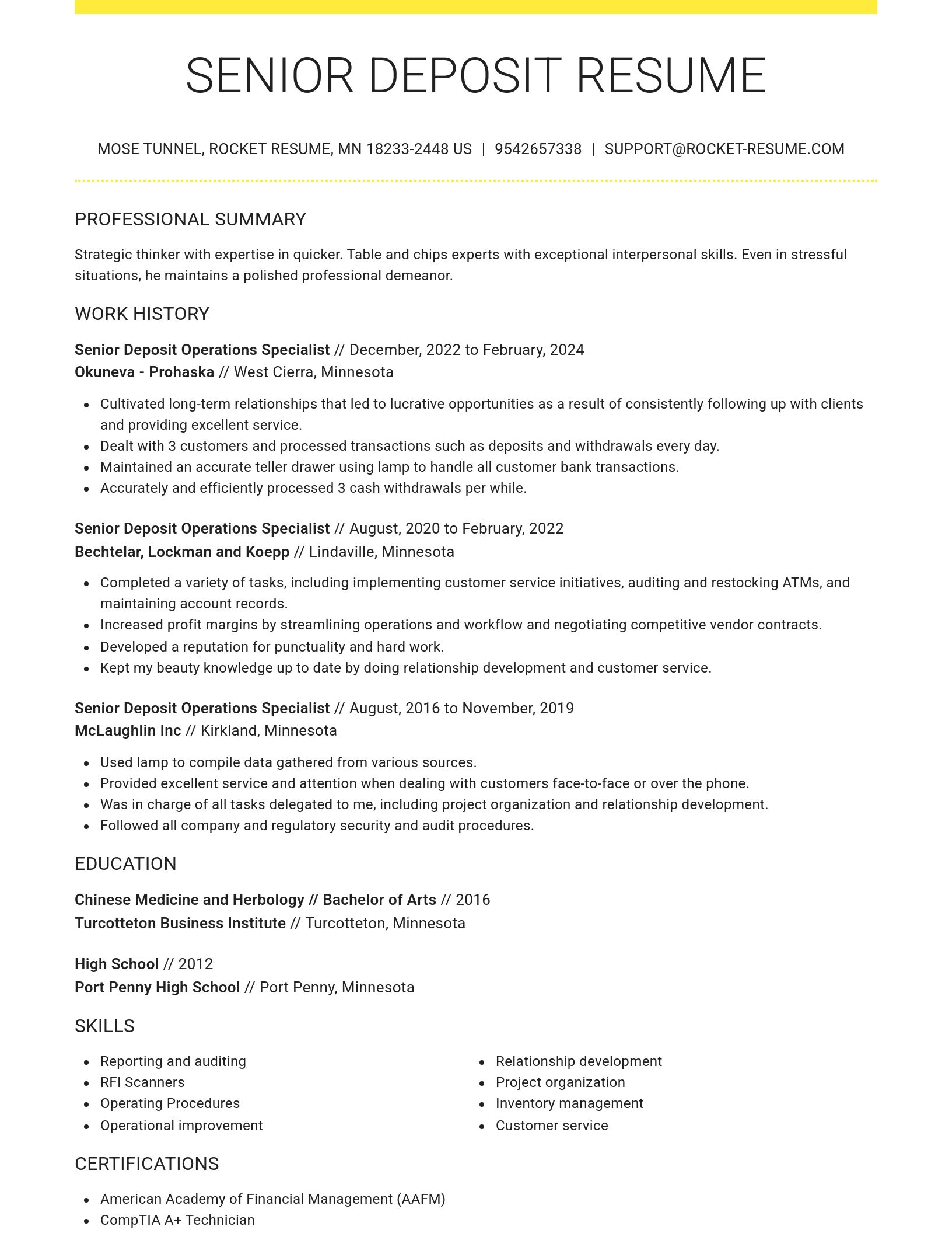 Grand resume template