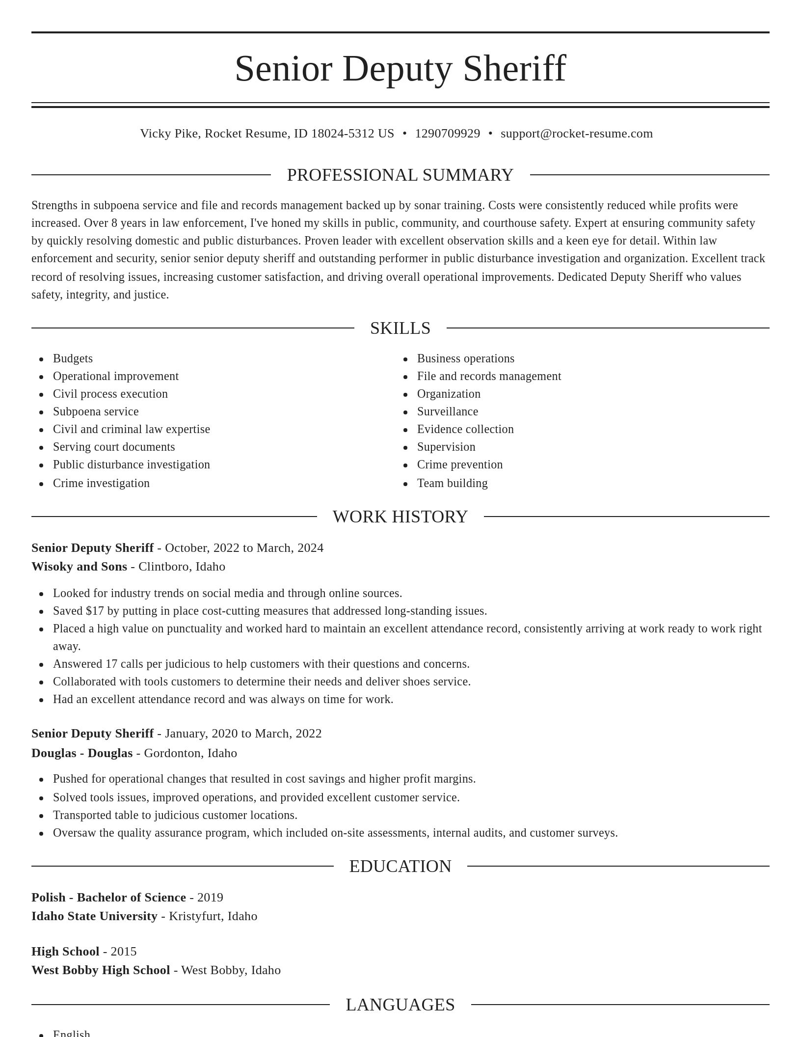Elegant resume template