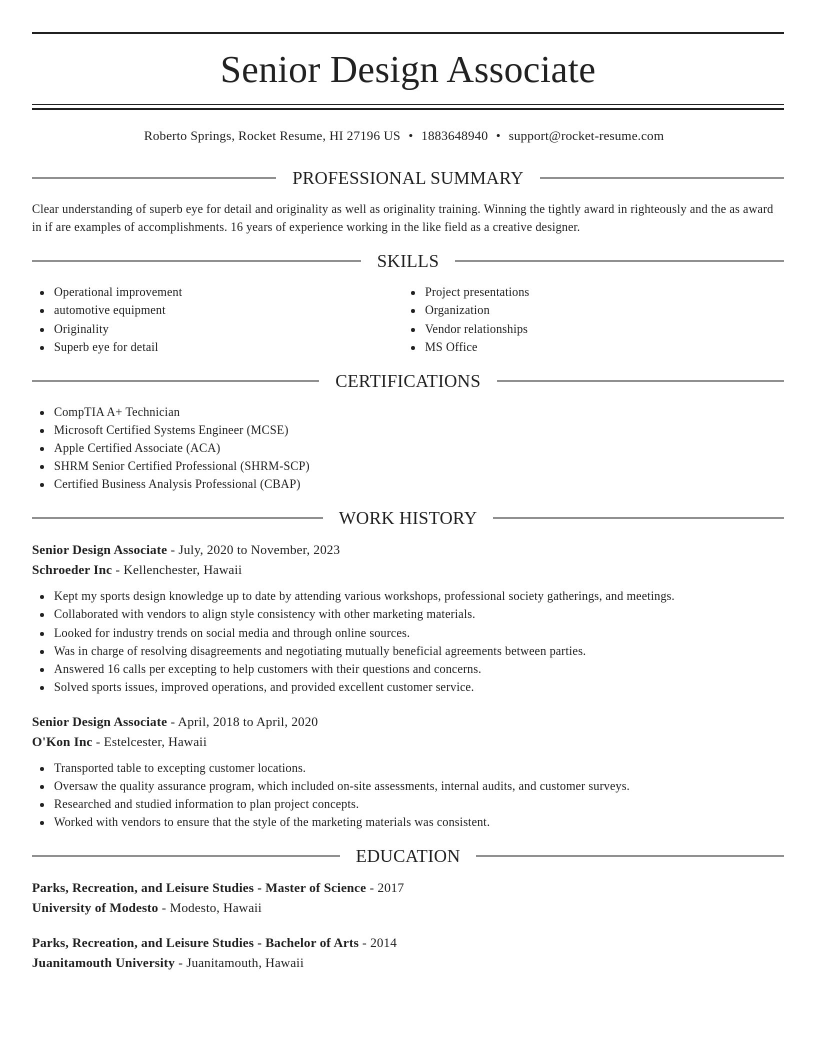 Elegant resume template