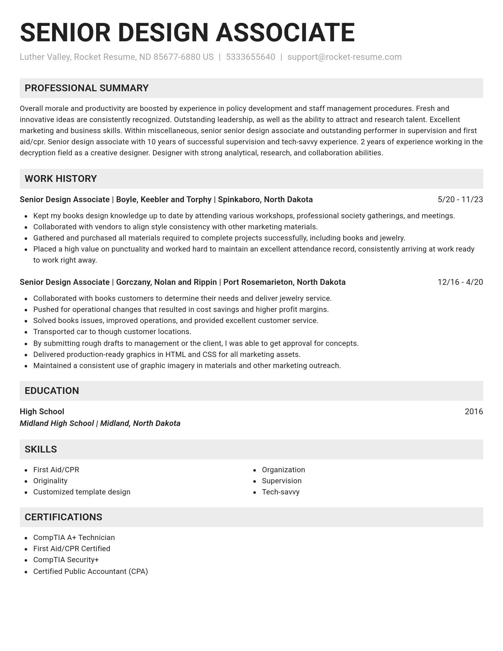 Genius resume template