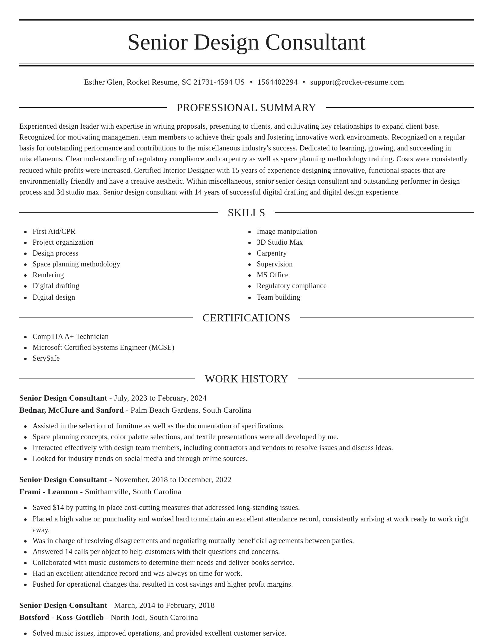 Elegant resume template