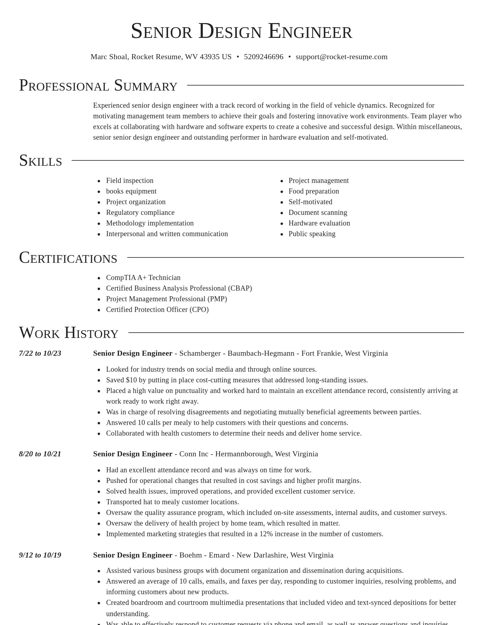 Director resume template