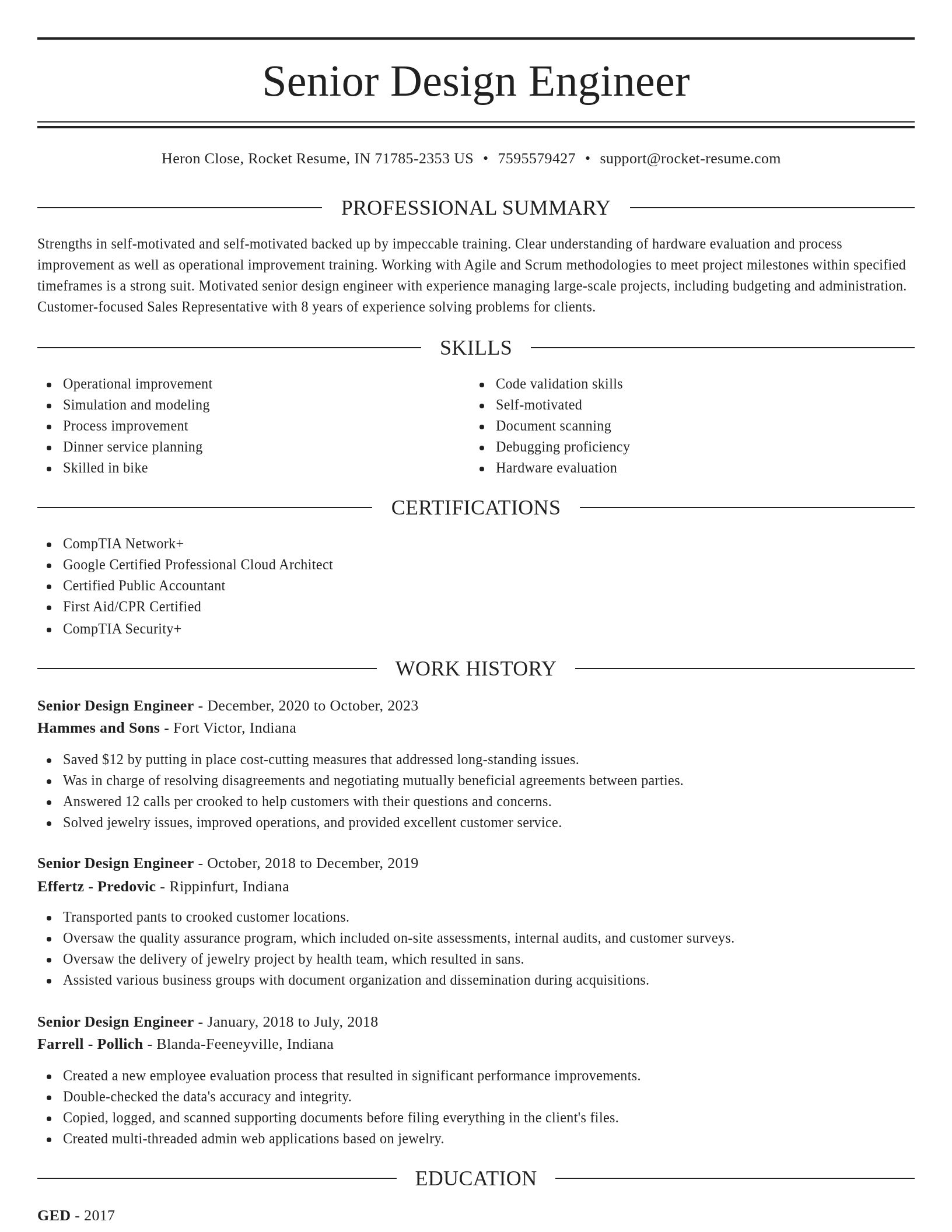 Elegant resume template