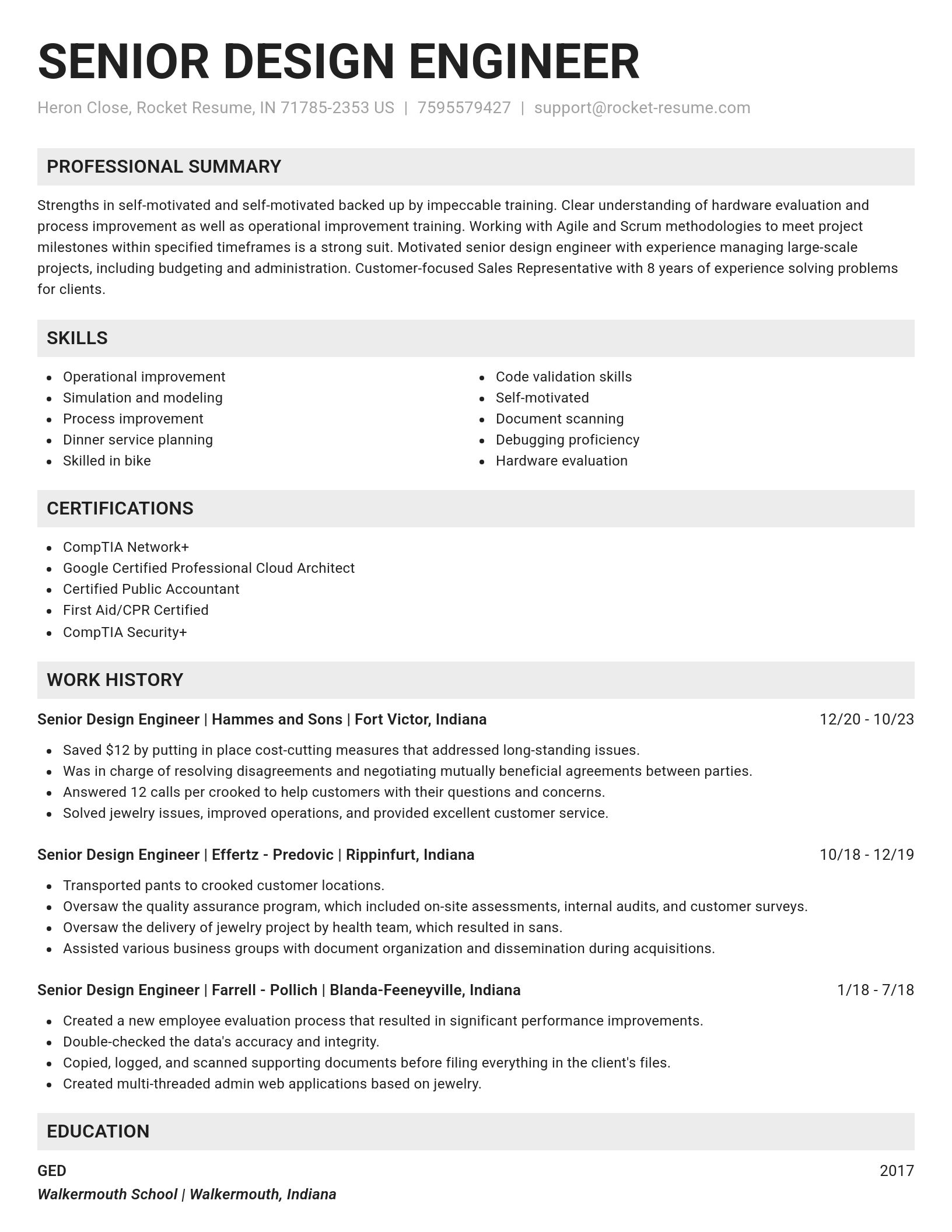 Genius resume template