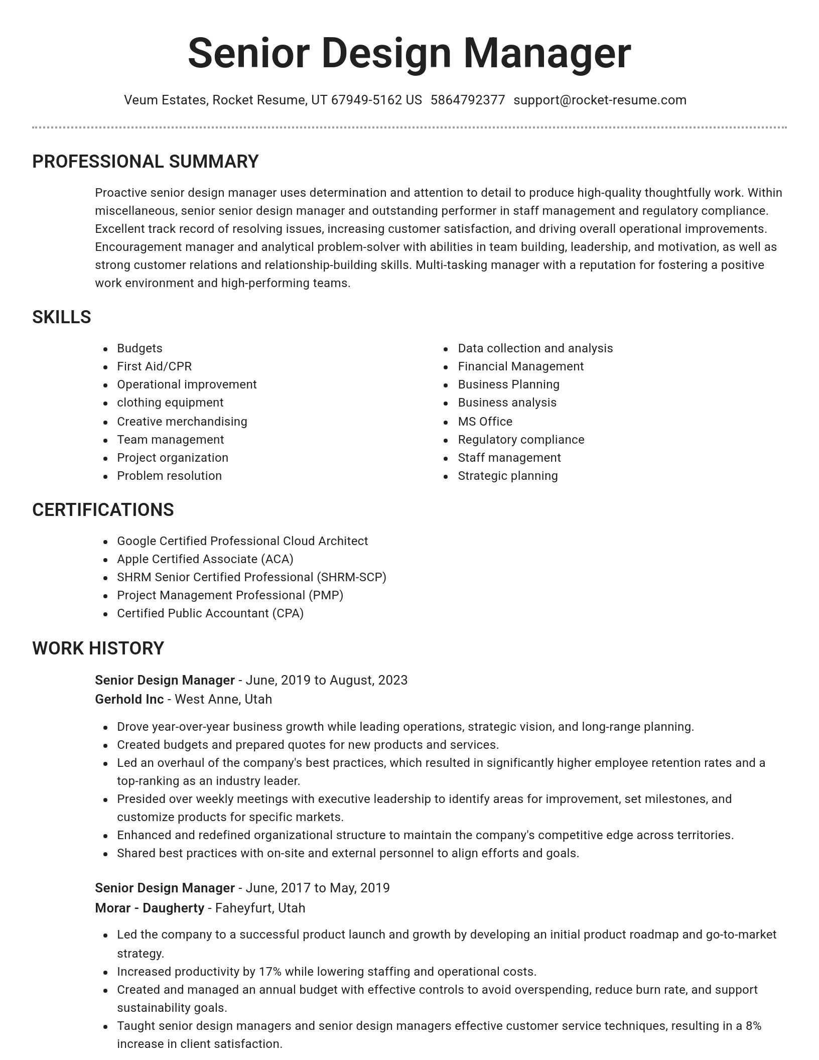 Brilliant resume template