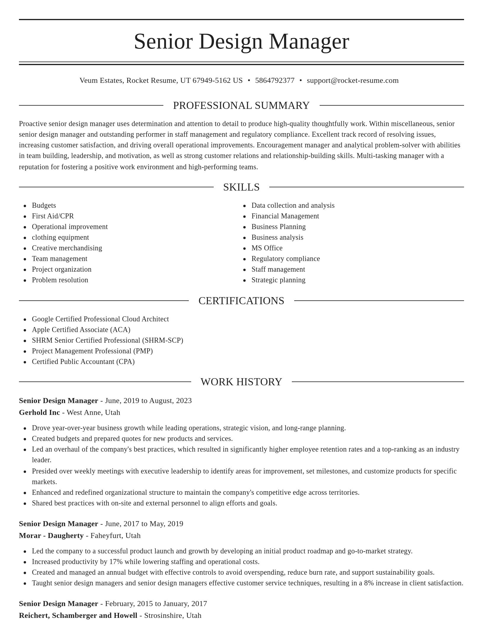 Elegant resume template