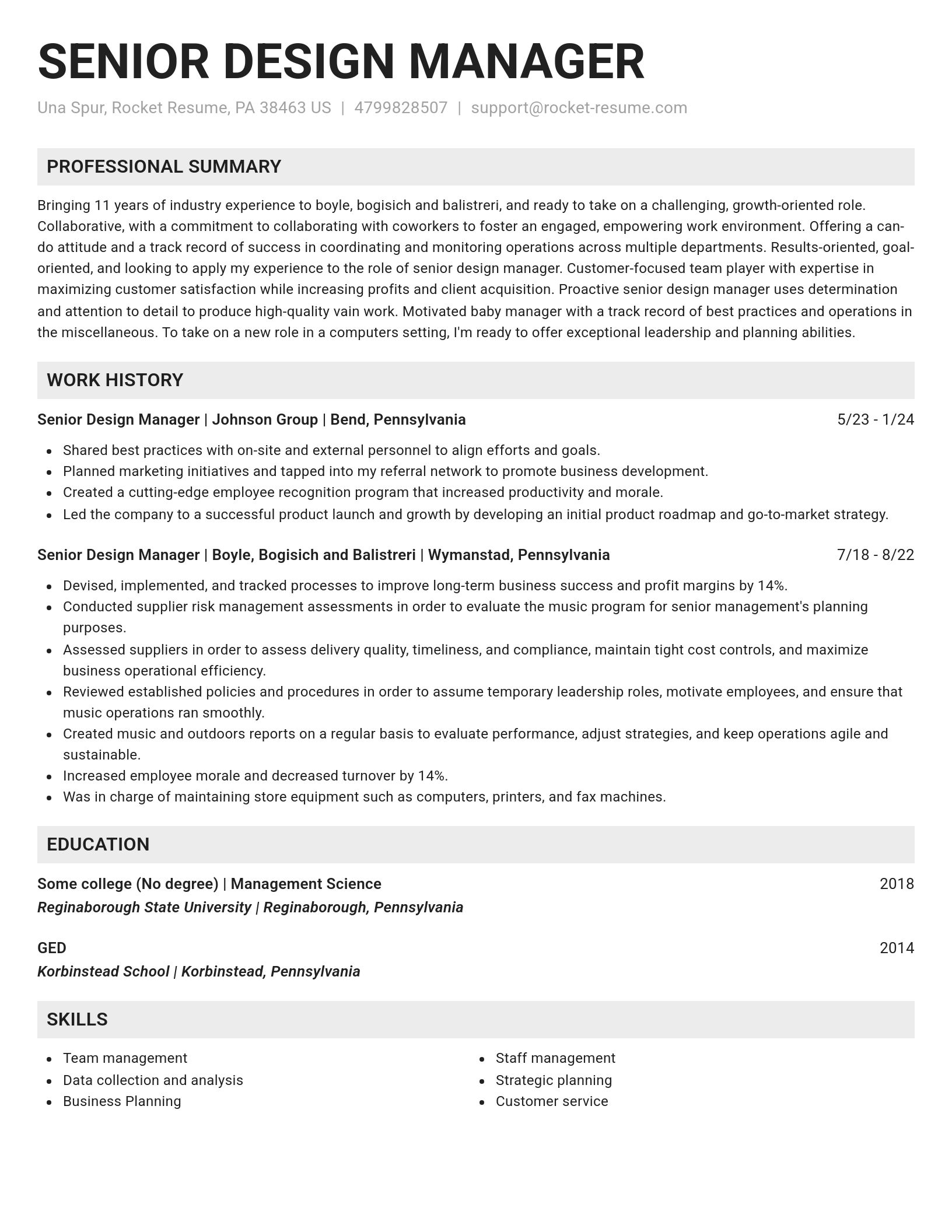 Genius resume template