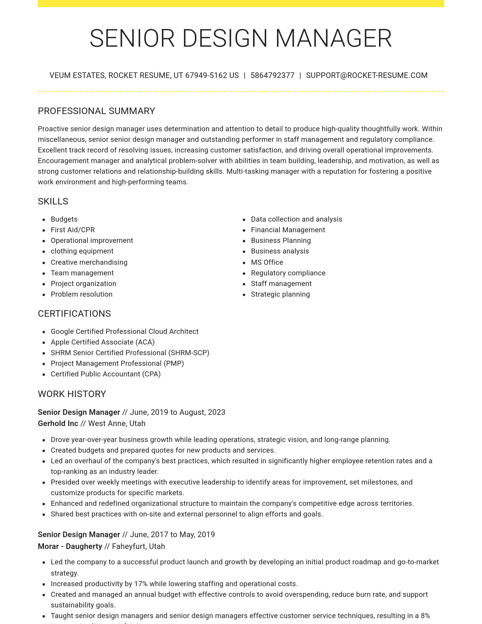 Grand resume template
