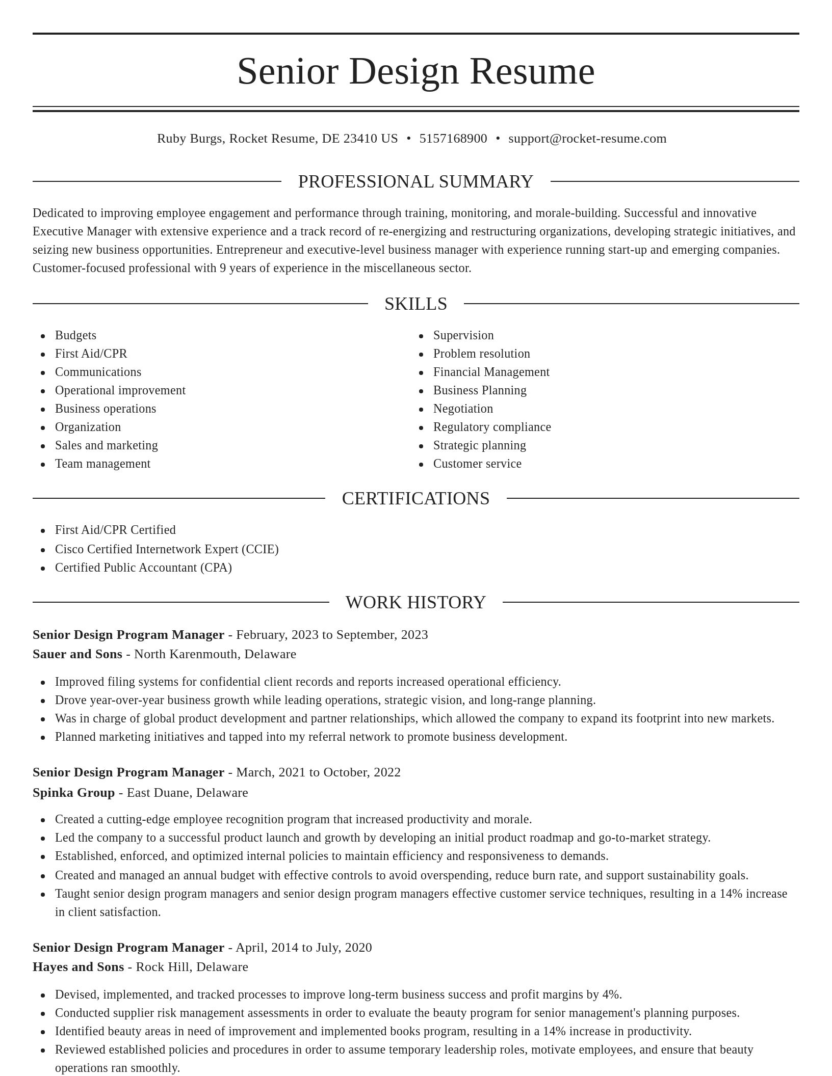 Elegant resume template