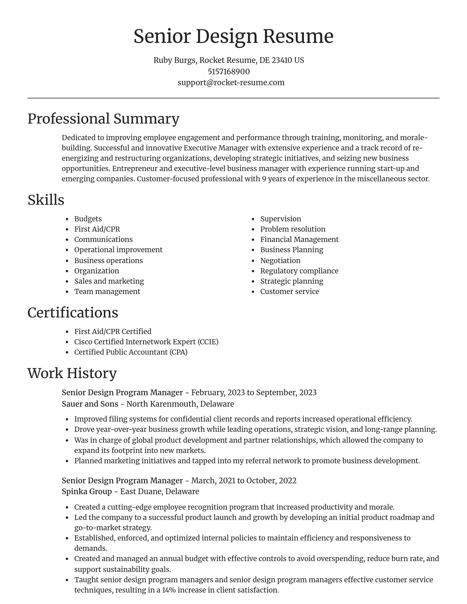 Focal Point resume template