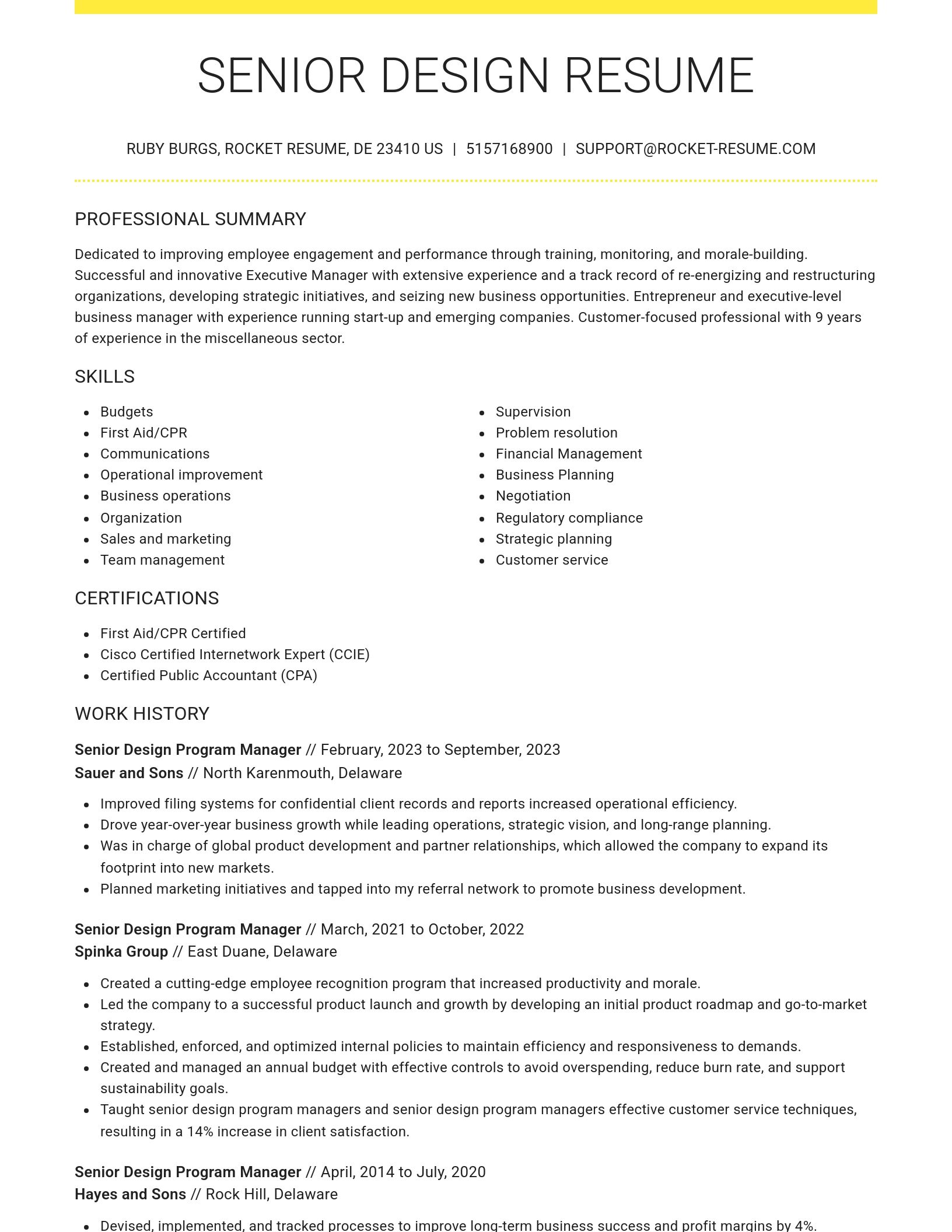 Grand resume template