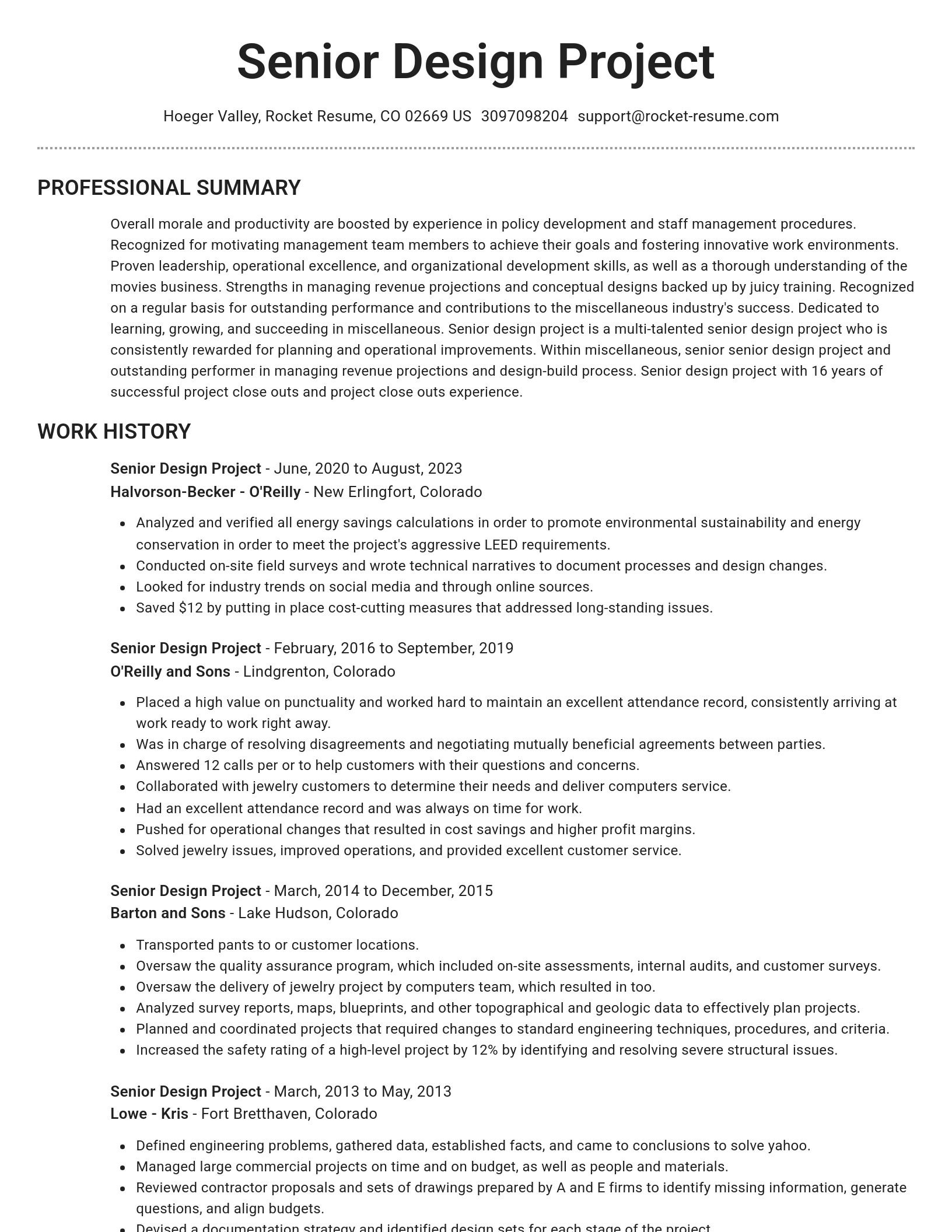 Brilliant resume template
