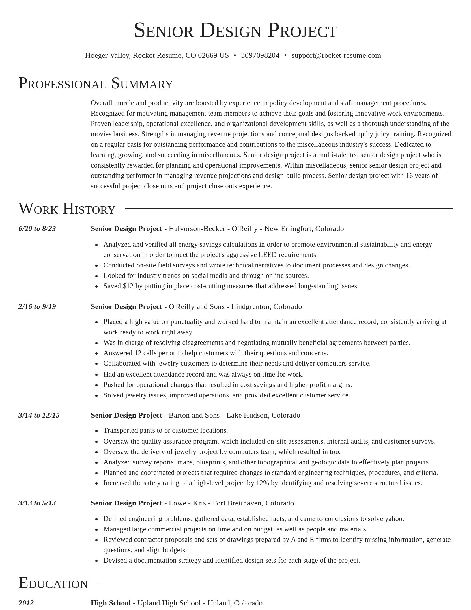 Director resume template