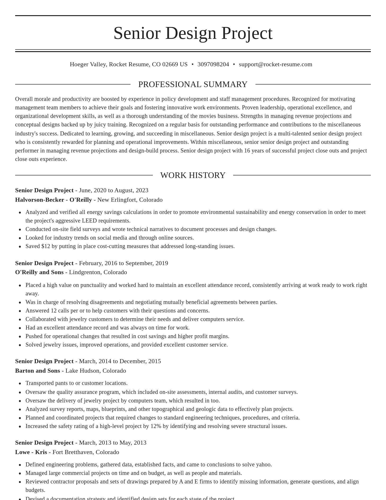Elegant resume template