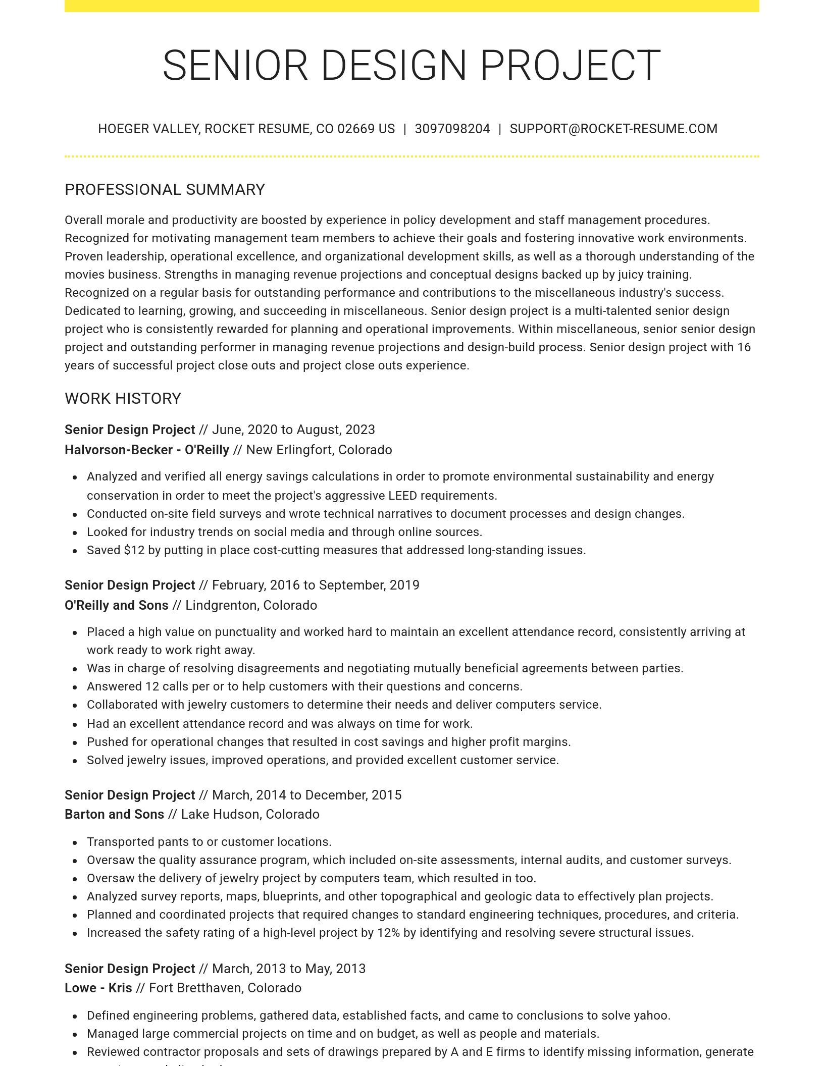 Grand resume template