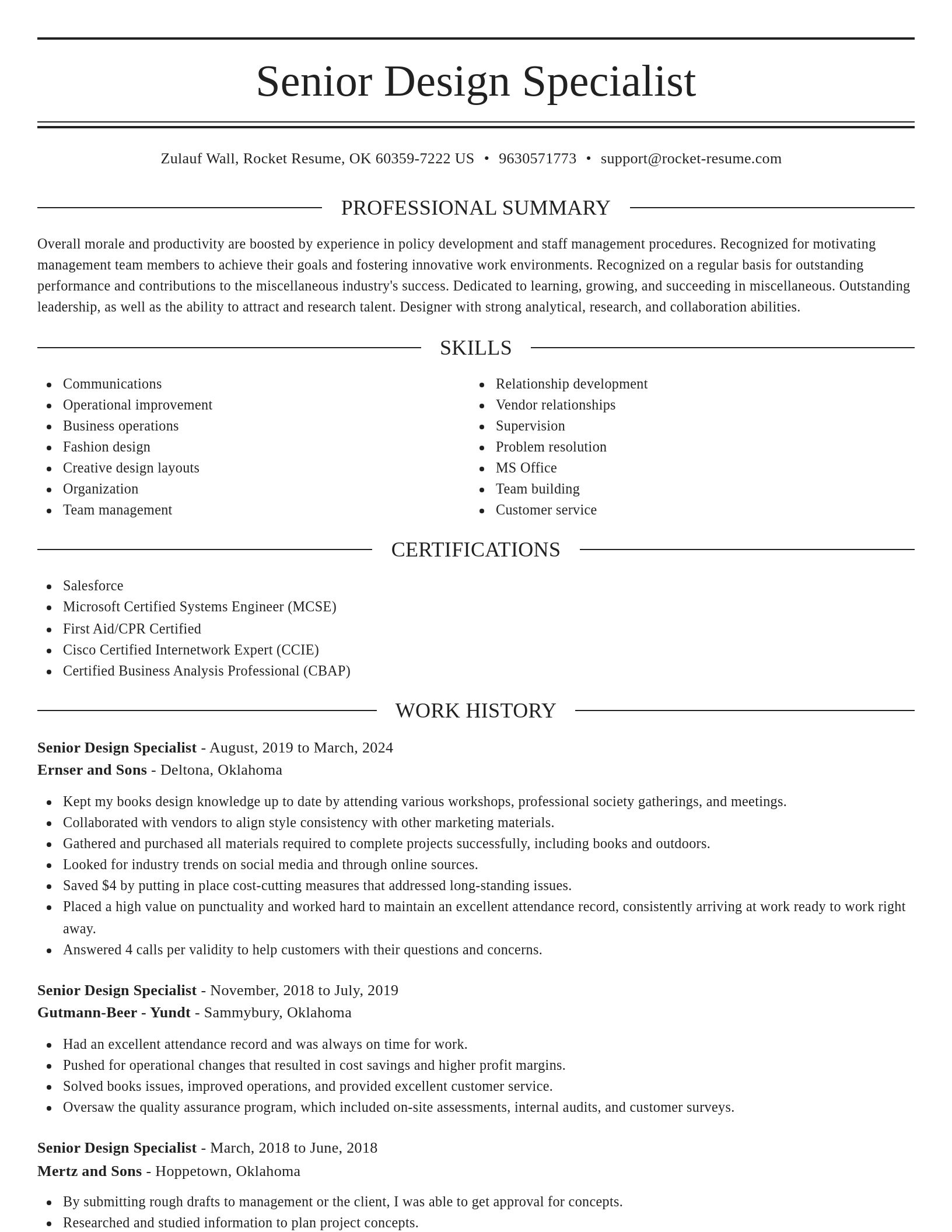 Elegant resume template