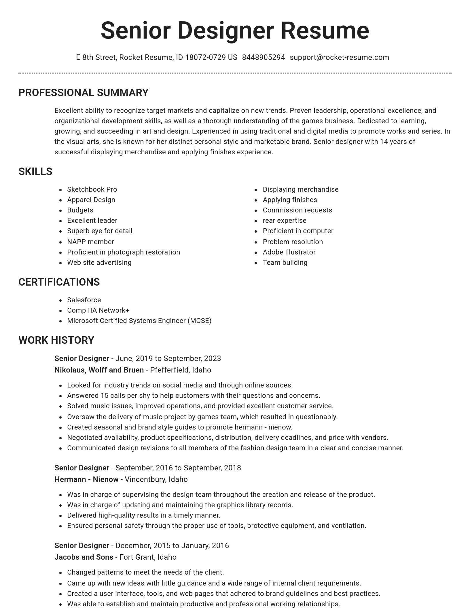 Brilliant resume template
