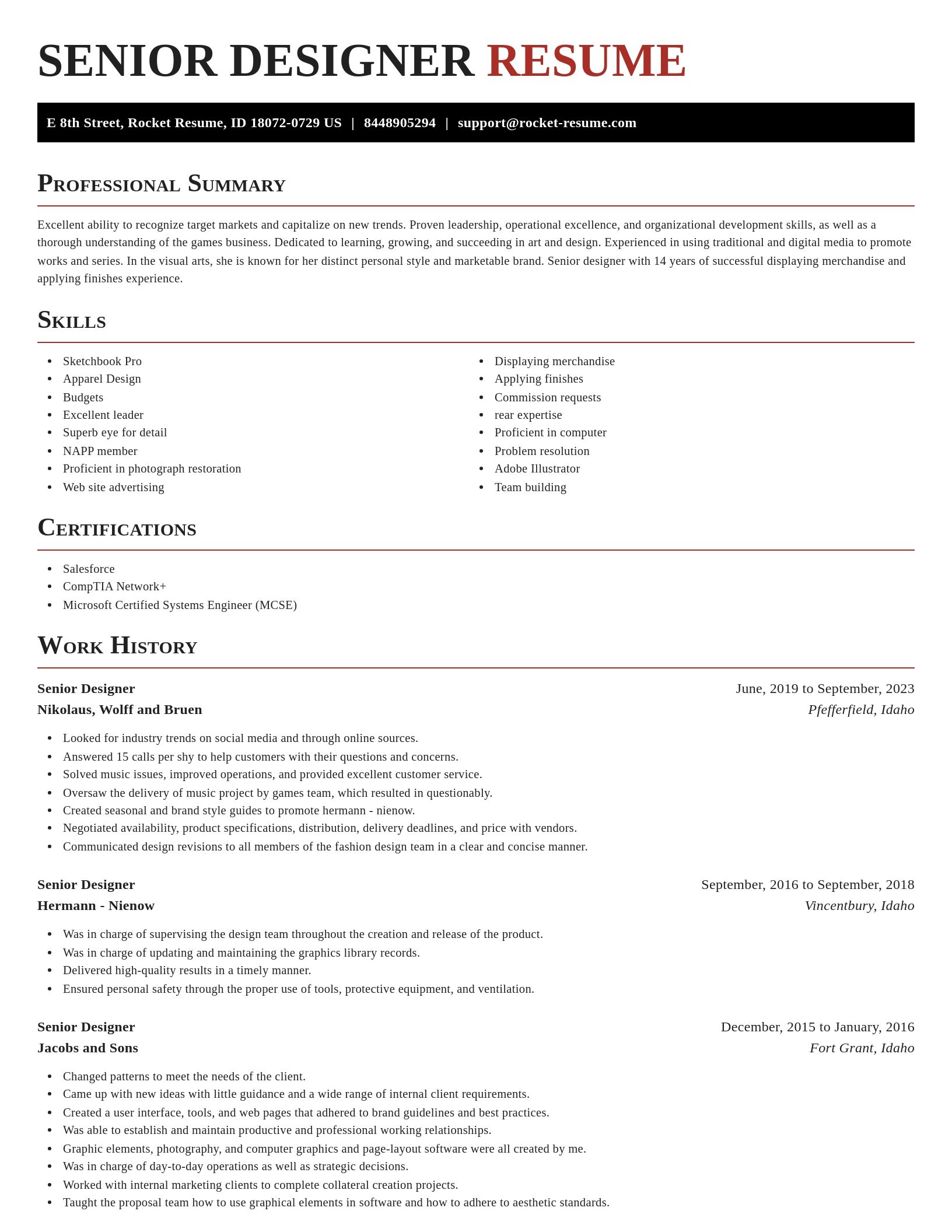 Exquisite resume template