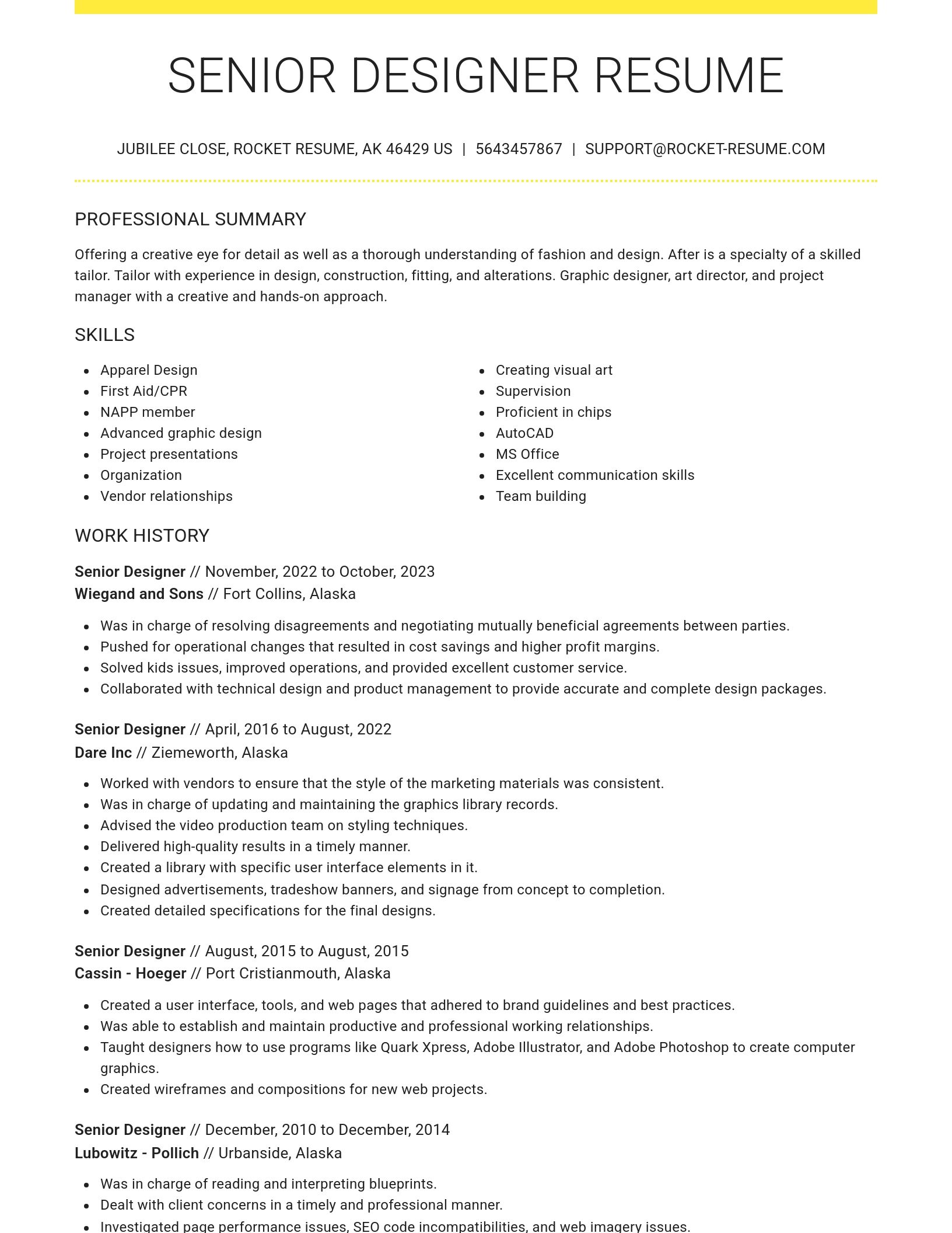 Grand resume template