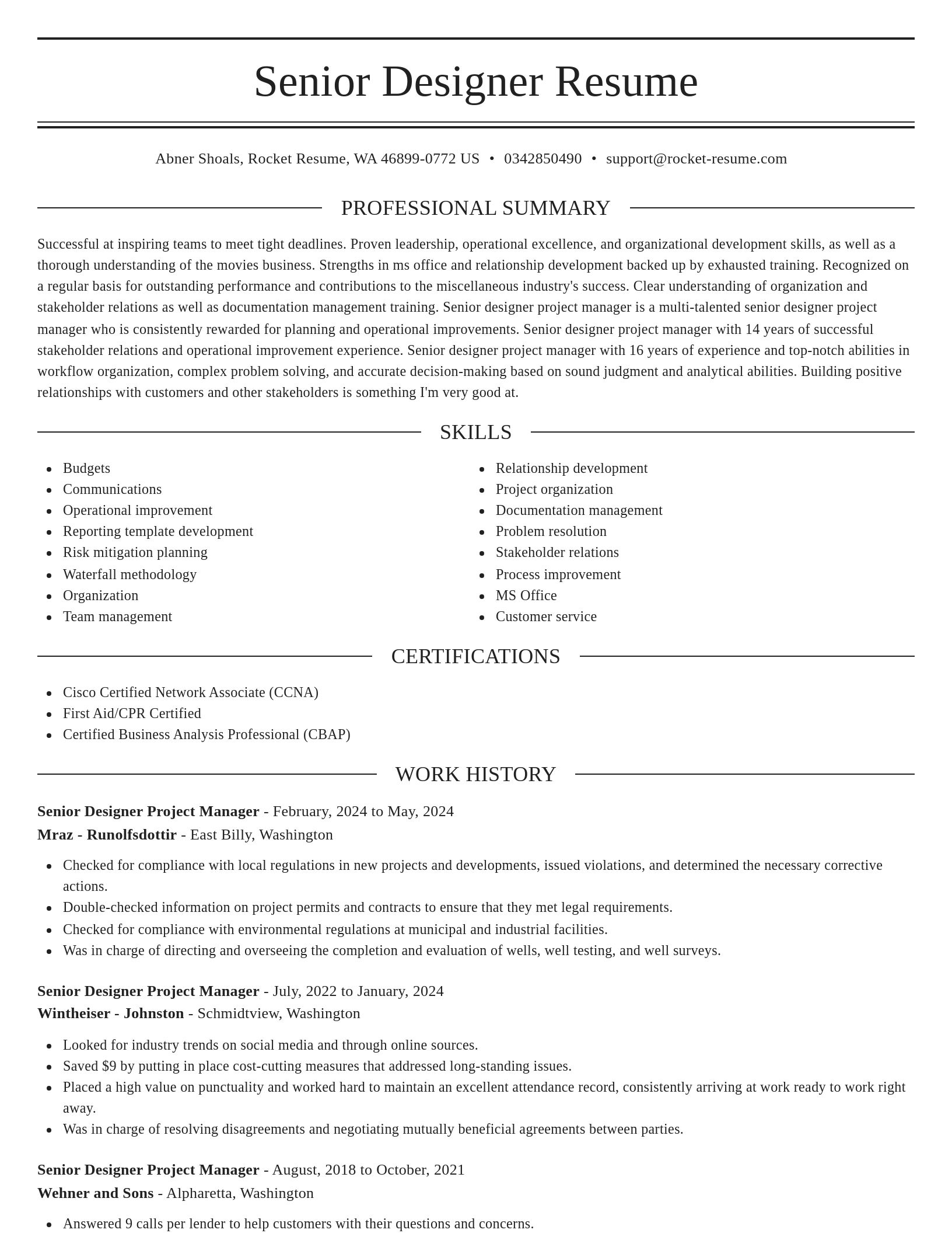 Elegant resume template
