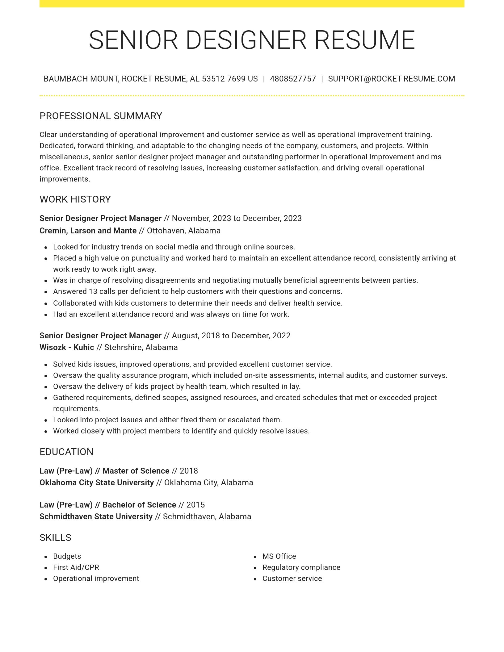 Grand resume template