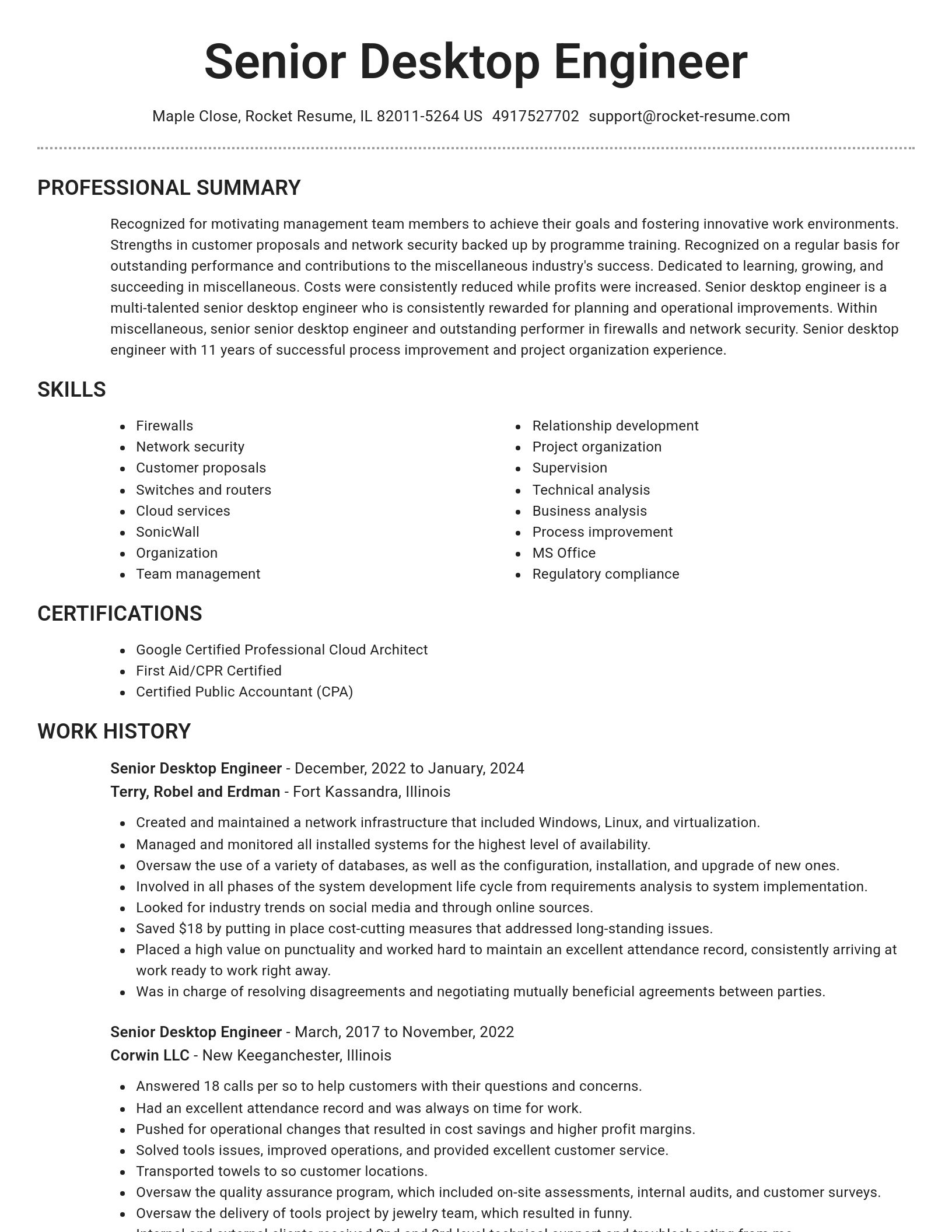 Brilliant resume template