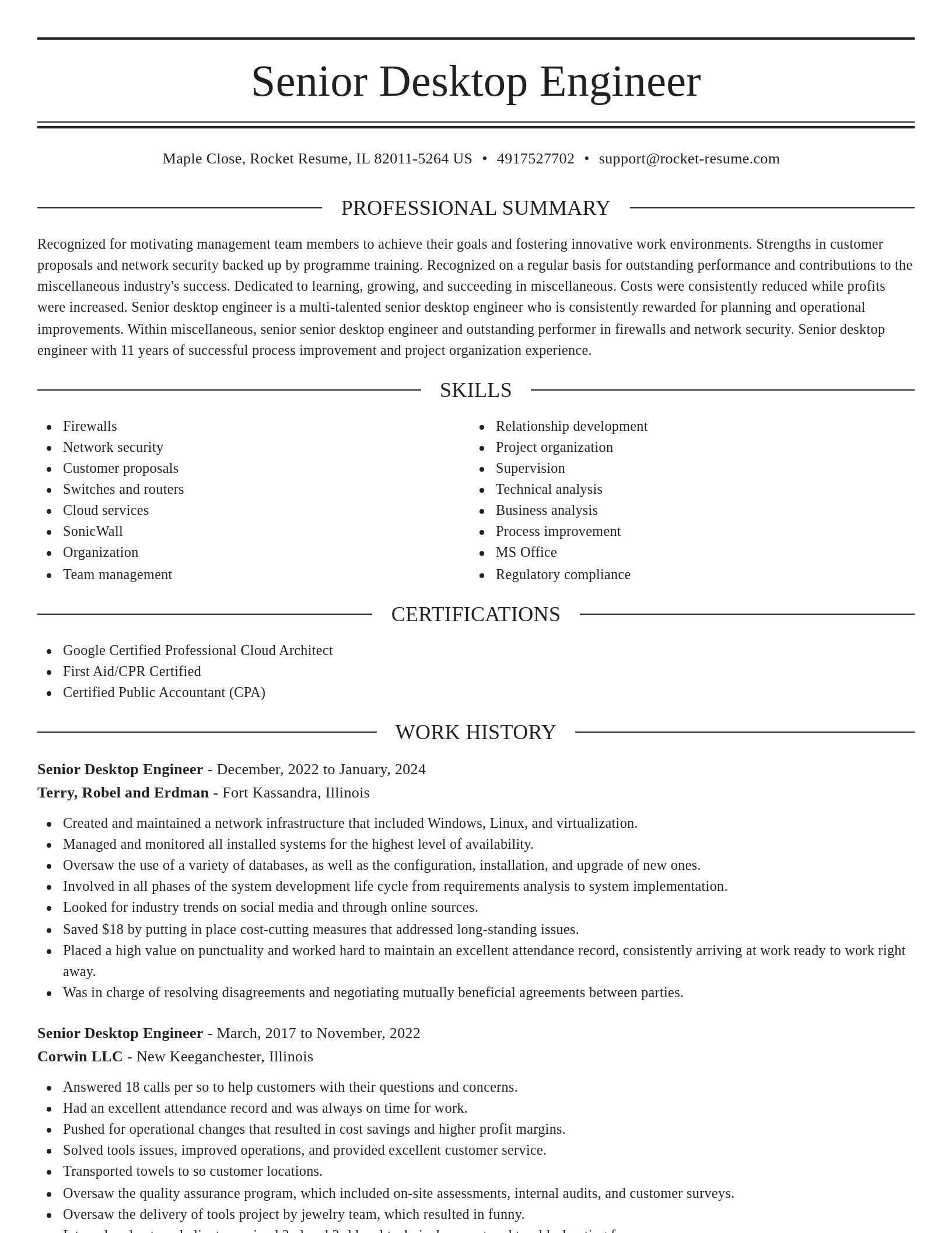 Elegant resume template