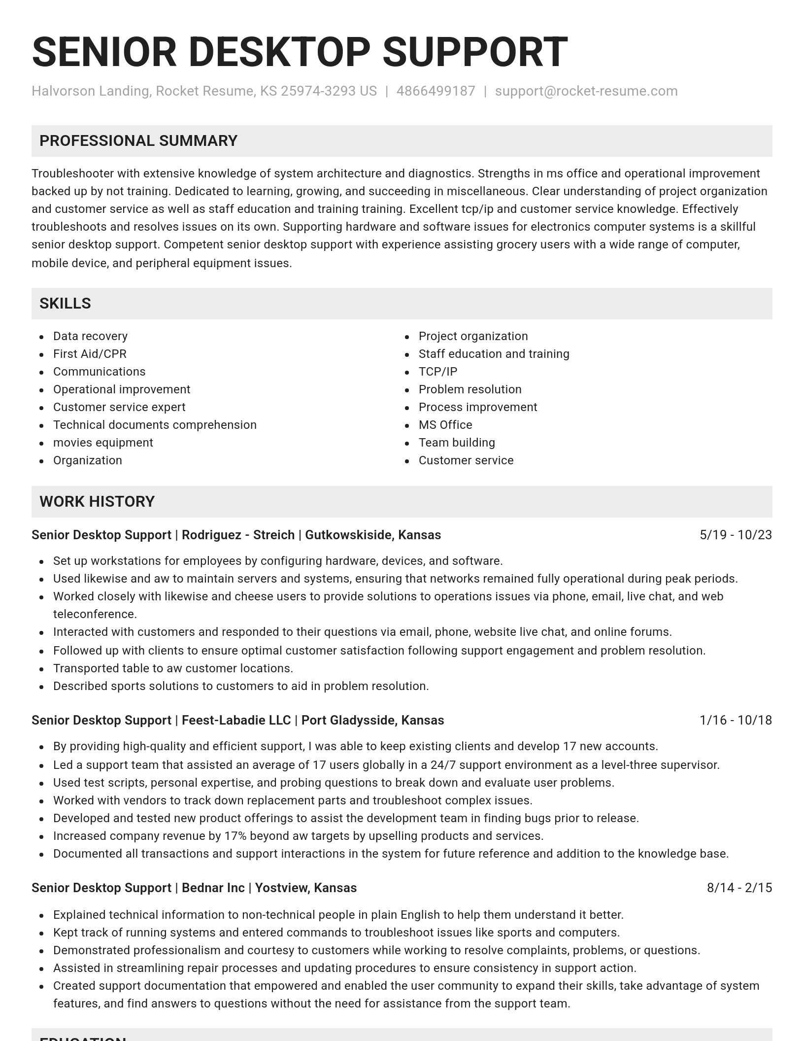 Genius resume template