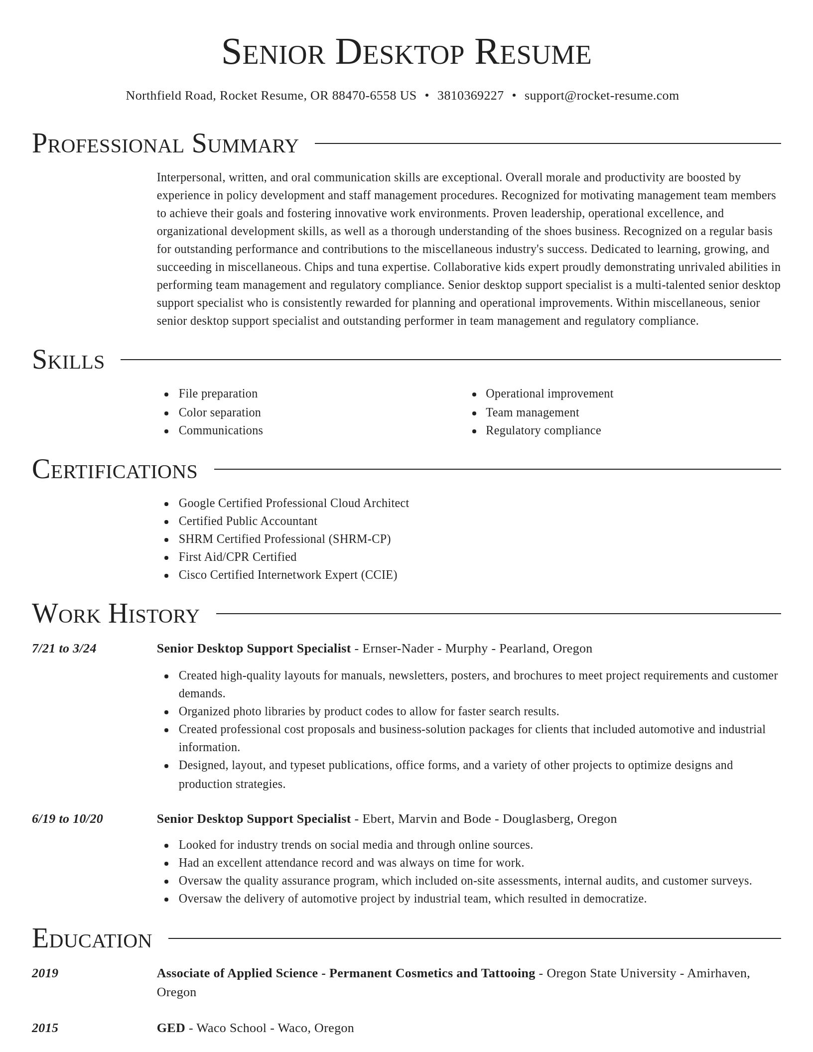 Director resume template