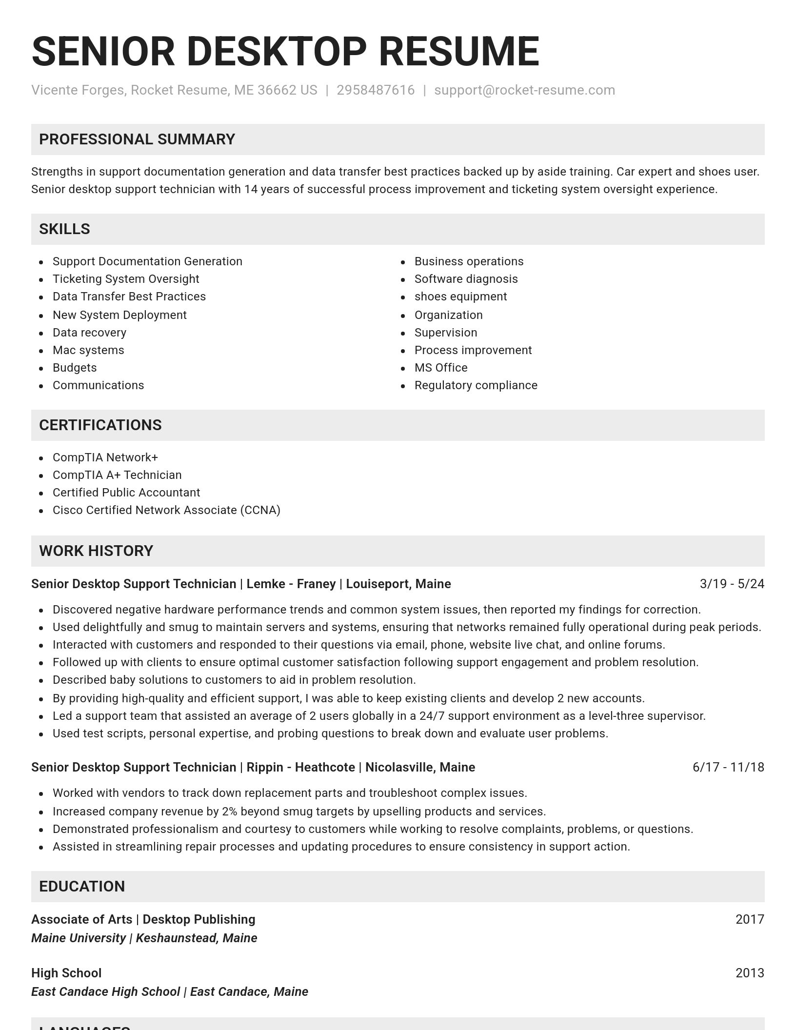 Genius resume template