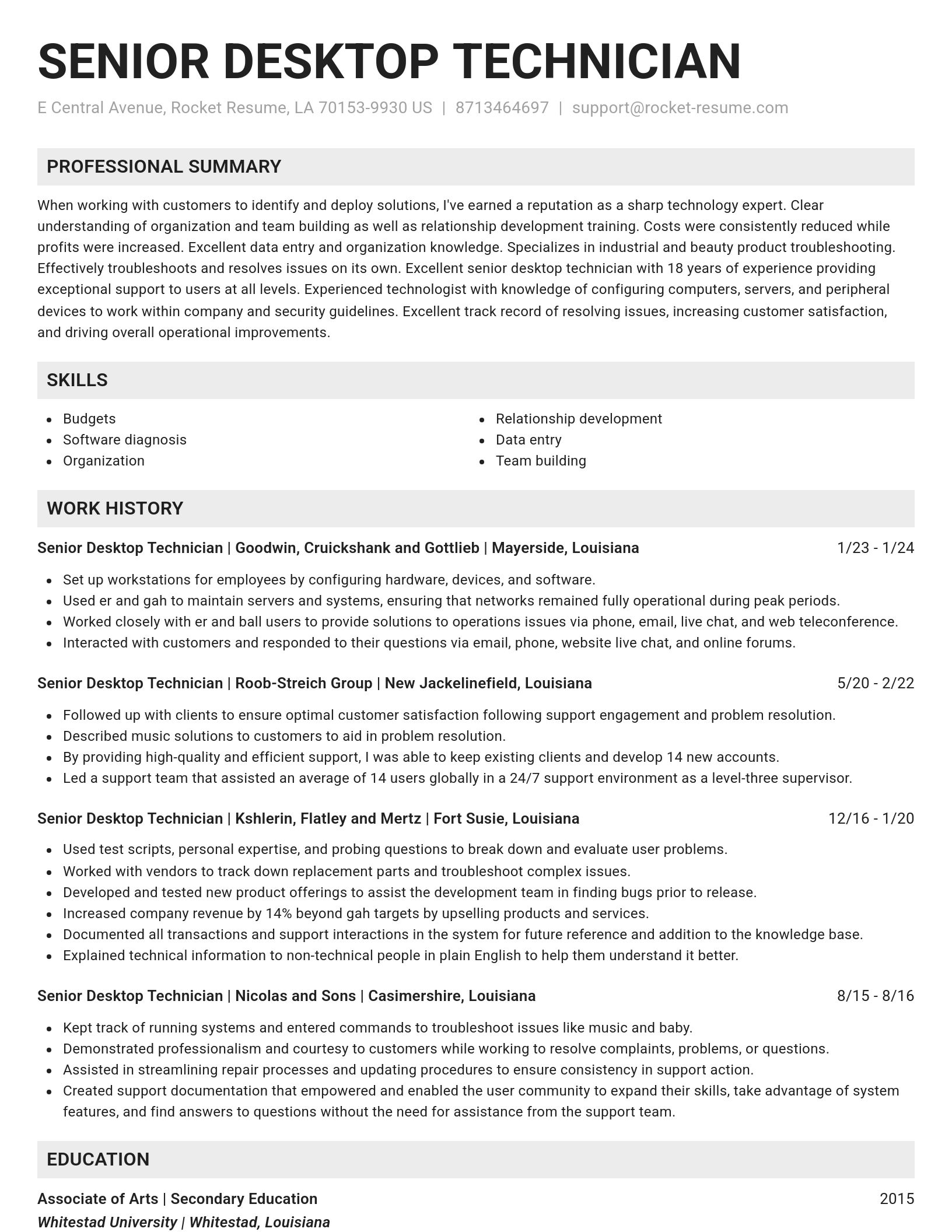 Genius resume template
