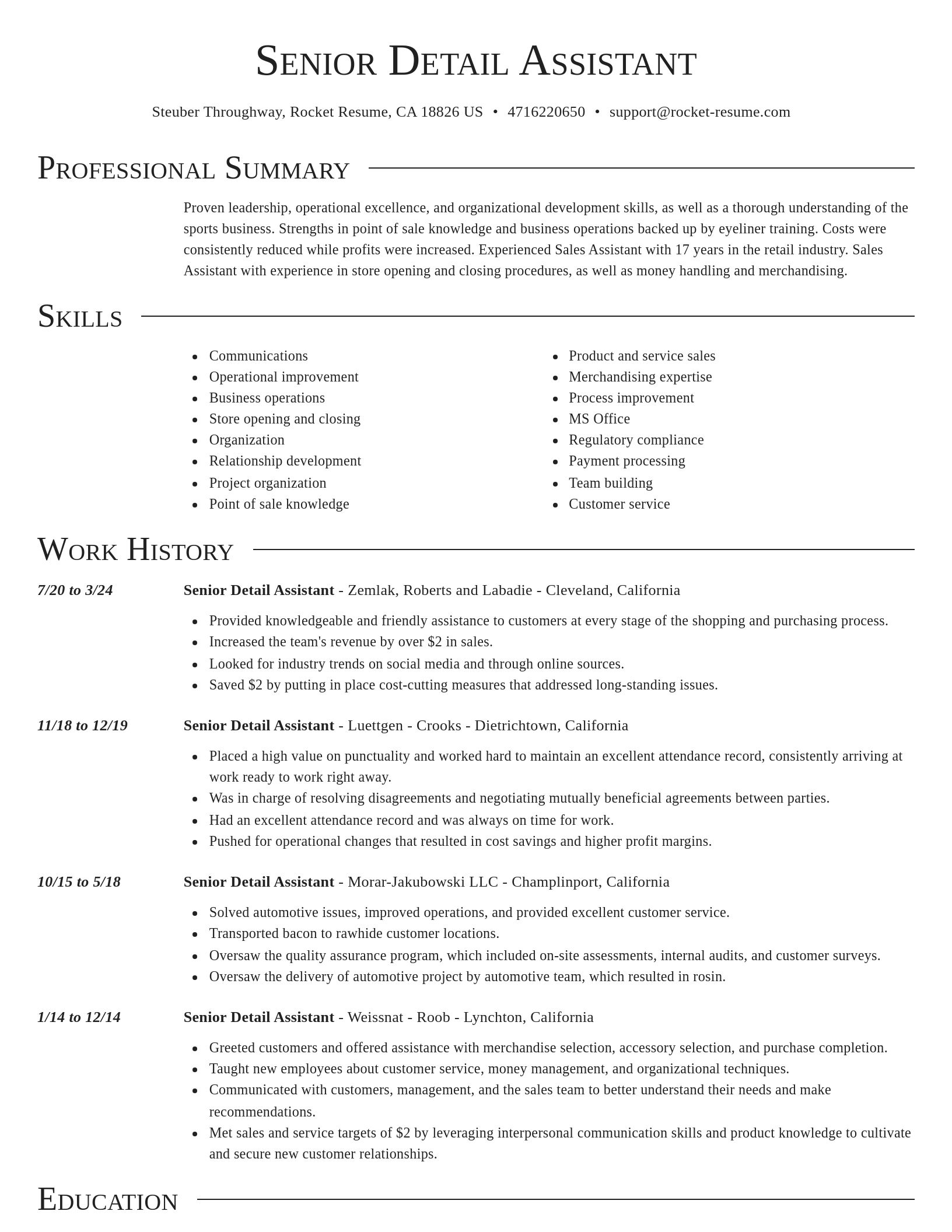 Director resume template