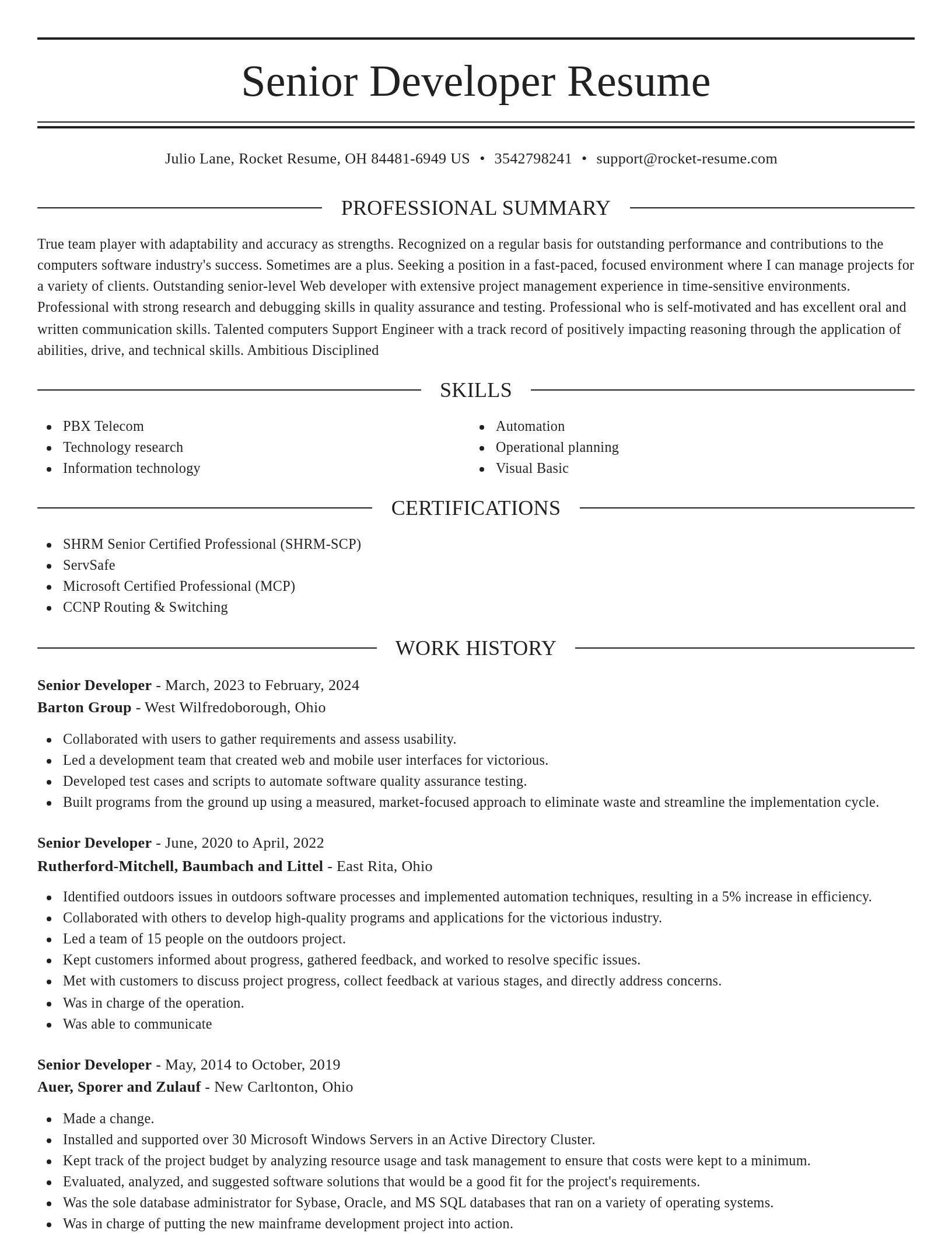 Elegant resume template