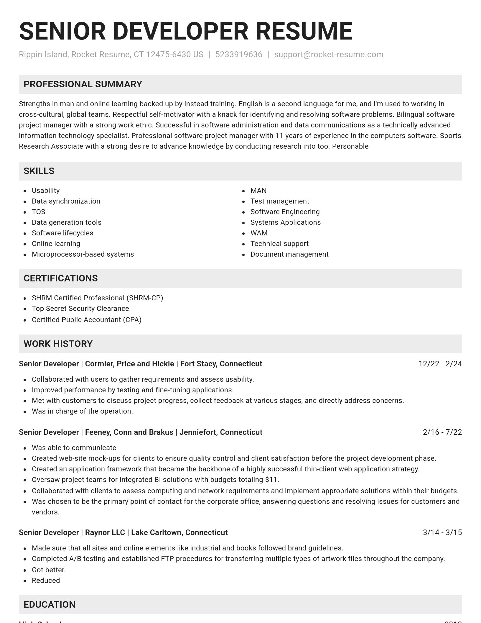 Genius resume template