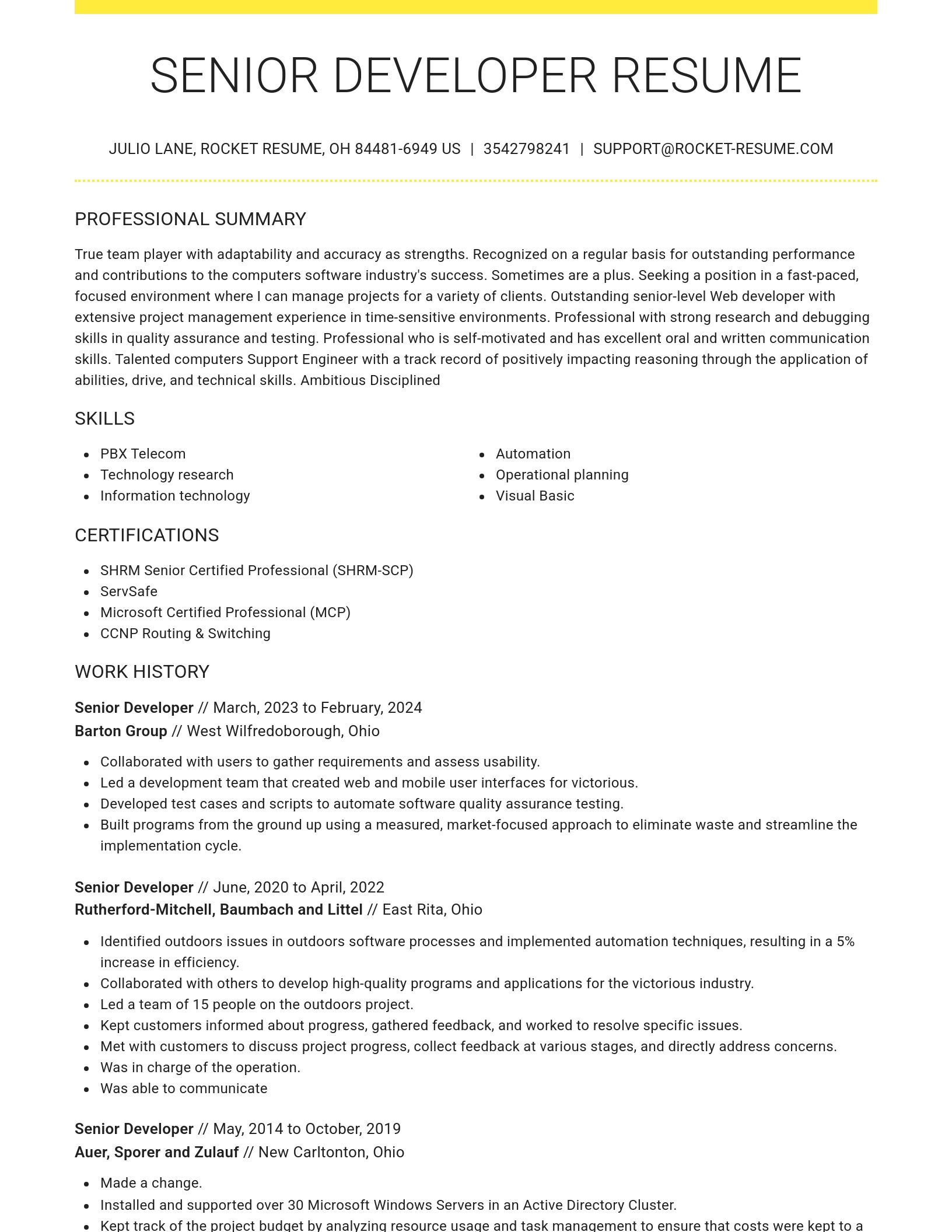 Grand resume template